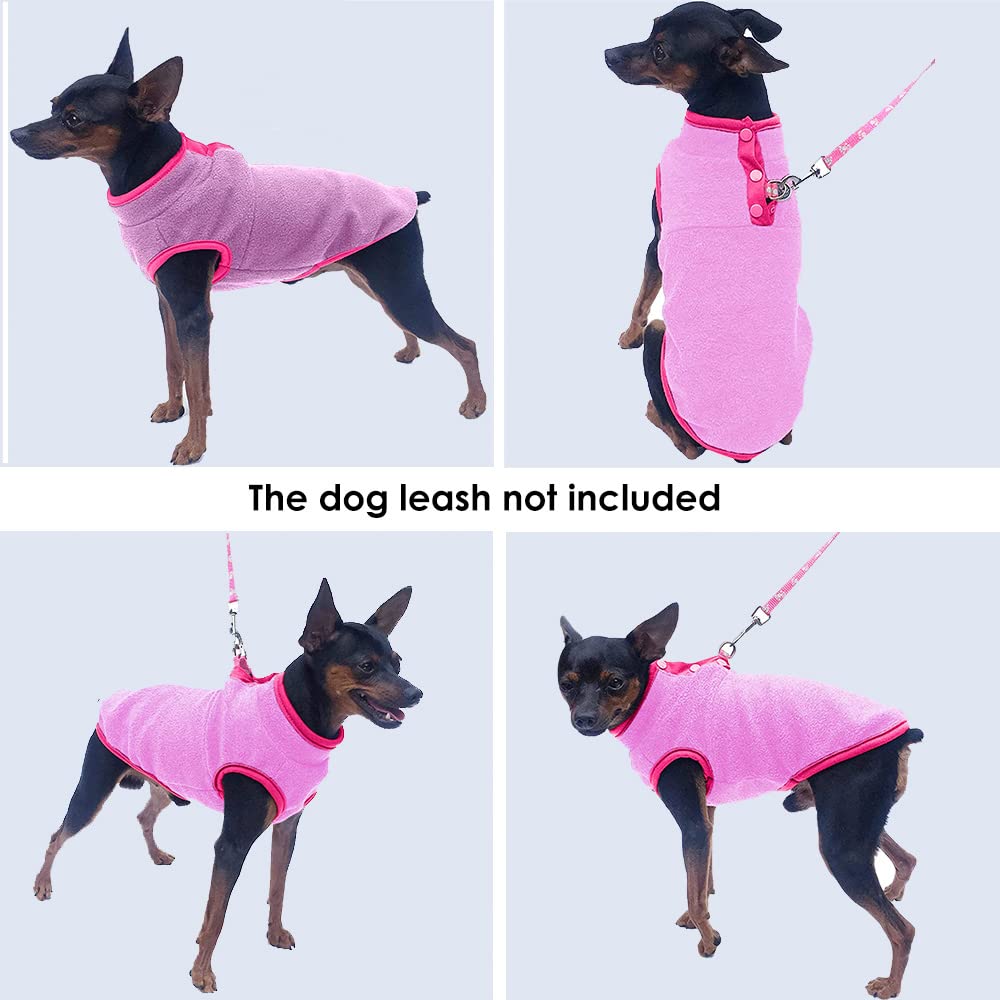 PIXRIY Dog Fleece Sweater, Soft Dog Vest Apparel Sleeveless Puppy Winter Cold Weather Clothes Doggie Jacket Pullover for Small M