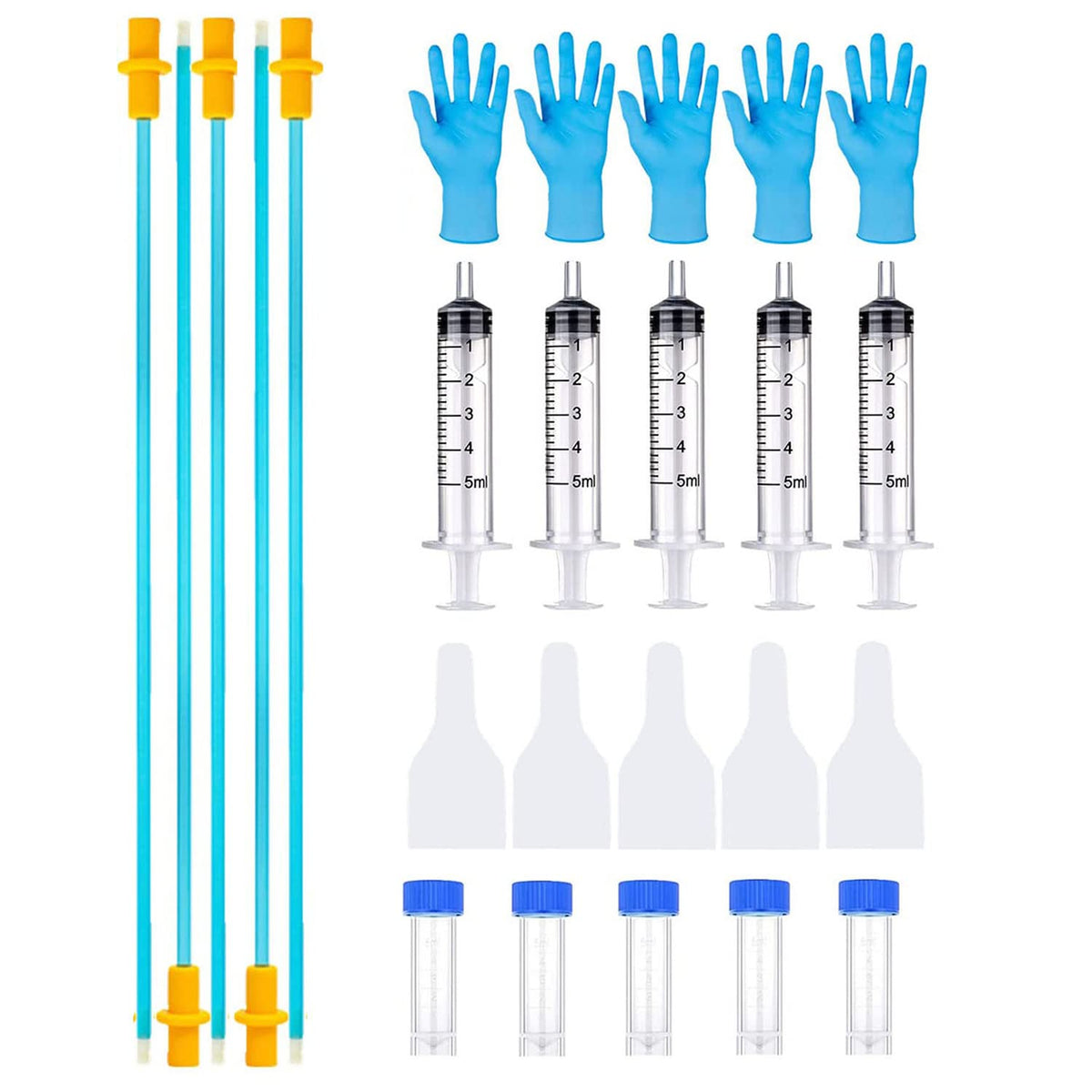 DIELLY 5 Set AI Artificial Insemination Dog Breeding Kit, Canine Breeding Kit, Dog Insemination Breeder Kit, Disposable Canine A
