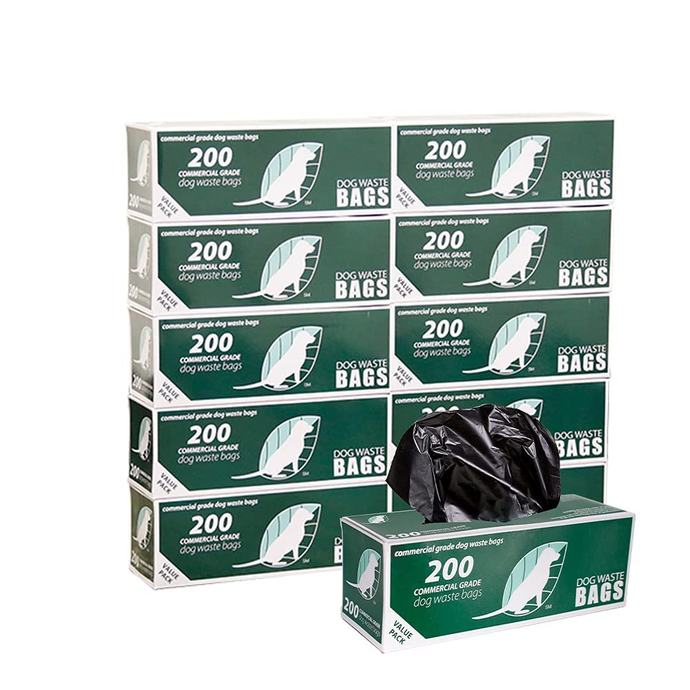 Commercial Grade 8''X13'' Pet Waste Roll Bags - 40% Thicker Than Mini Leash Roll Bags - Fits Any Pet Waste Station - 10 Roll Cas