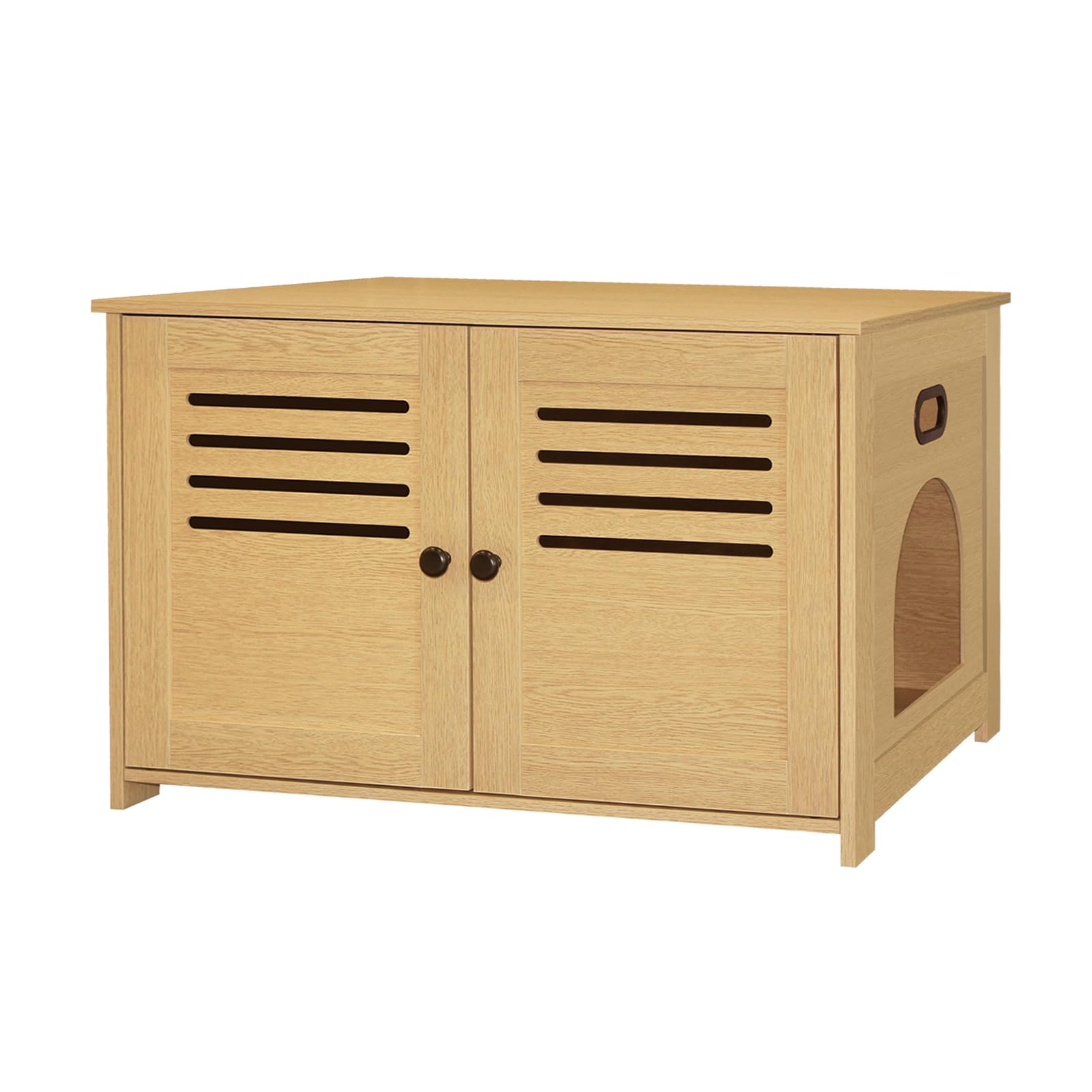 Dinzi Lvj Litter Box Enclosure, Cat House With Good Ventilation, Entrance Can Be On Left Or Right Side, 31.5'' Long Hidden Washr