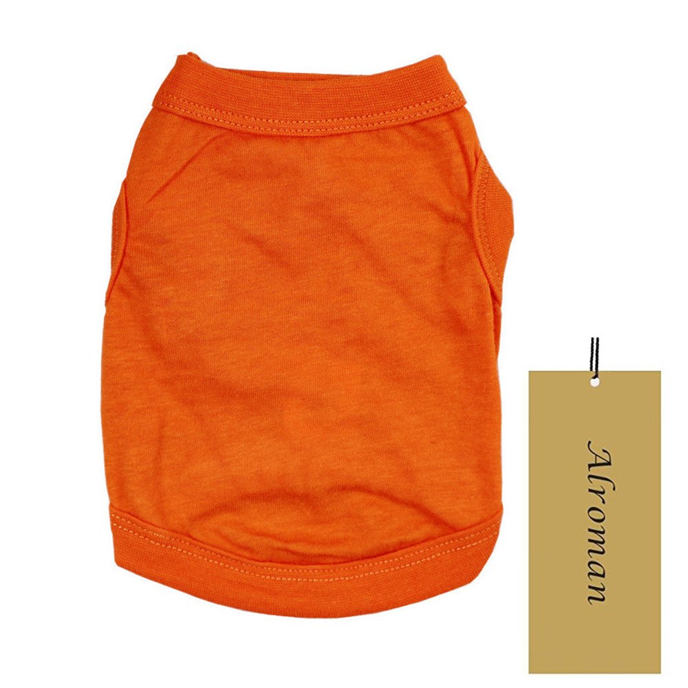 Dog & Puppy Clothing - Dog & Puppy Shirts, Vests & Tees - Summer Beach Wear (XXL, Pure Orange)