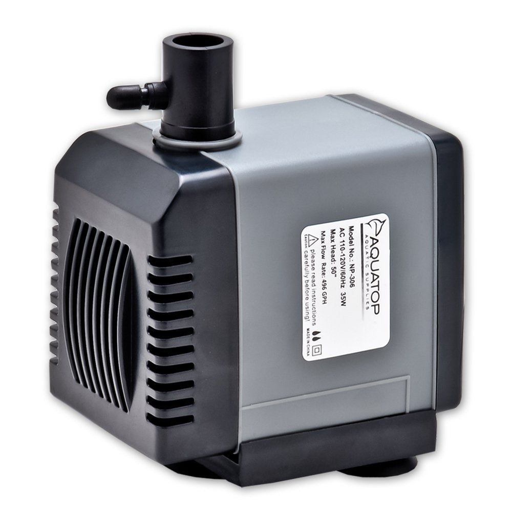 Aquatop Np-306 Aquarium Submersible Pump 496 Gph For Fresh And Saltwater Tanks