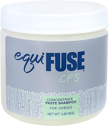 Equifuse Cfs Concentrate + Paste Horse Shampoo | Formulated For Deep Cleansing And Superior Shine On Hair |100% All-Natural Coat Brightener | 16 Oz