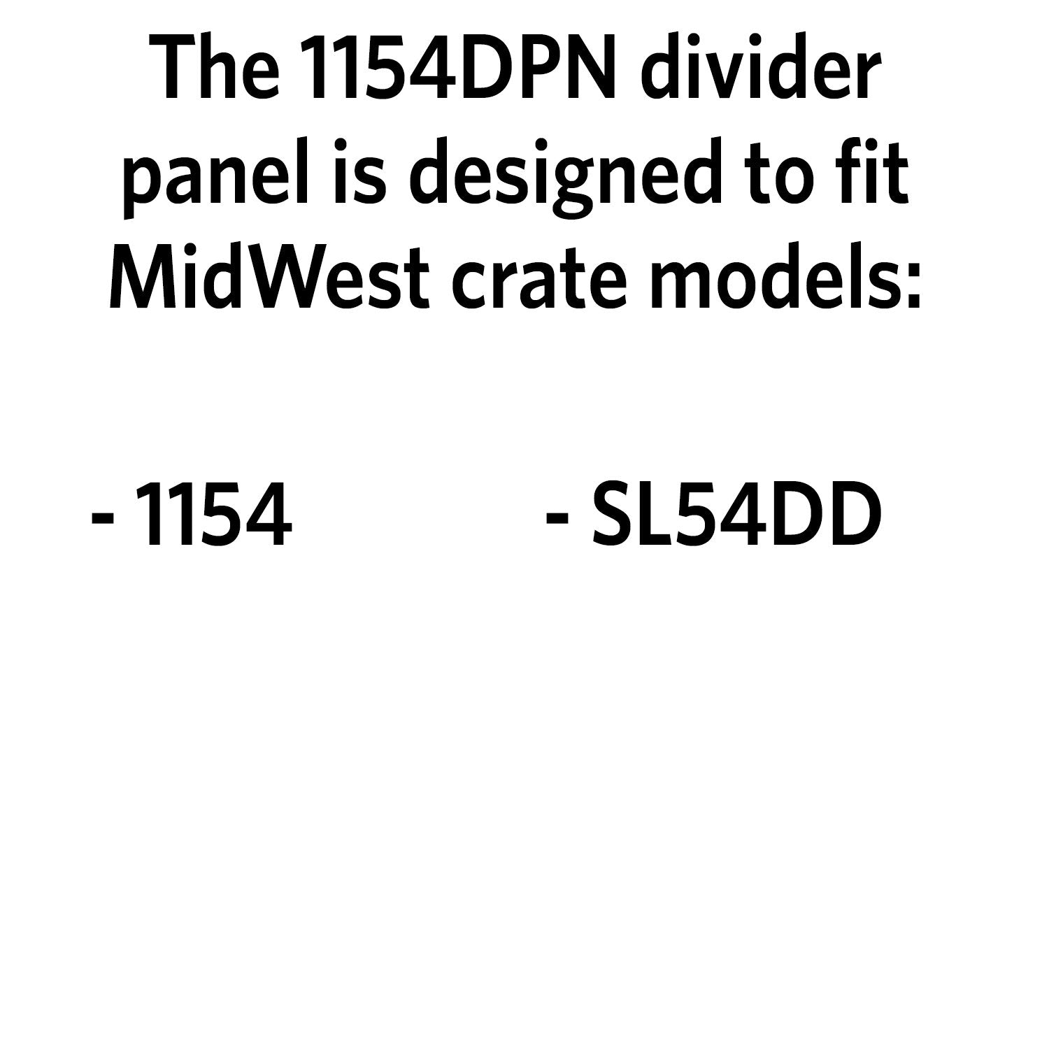 Midwest Homes For Pets Dog Crate Replacement Divider Panel Fits Models Sl54Dd, 1154; 1154Dpn; Black