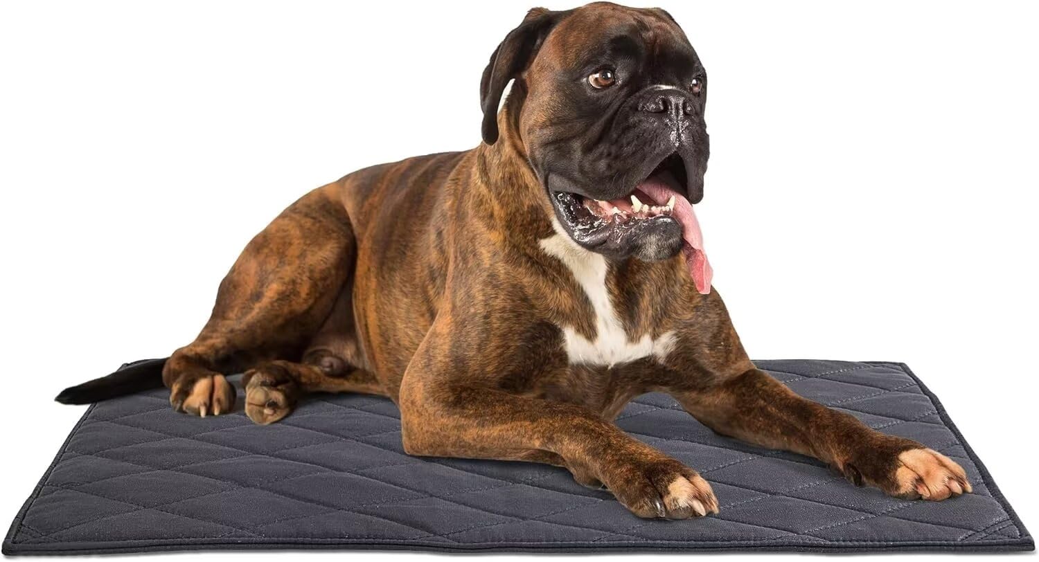 Chew Proof Dog Crate Pad Mat-More Durable And Indestructible Fabric Dog Bed For Chewers Tough On Their Bed-Durable Kennel Pad Fo