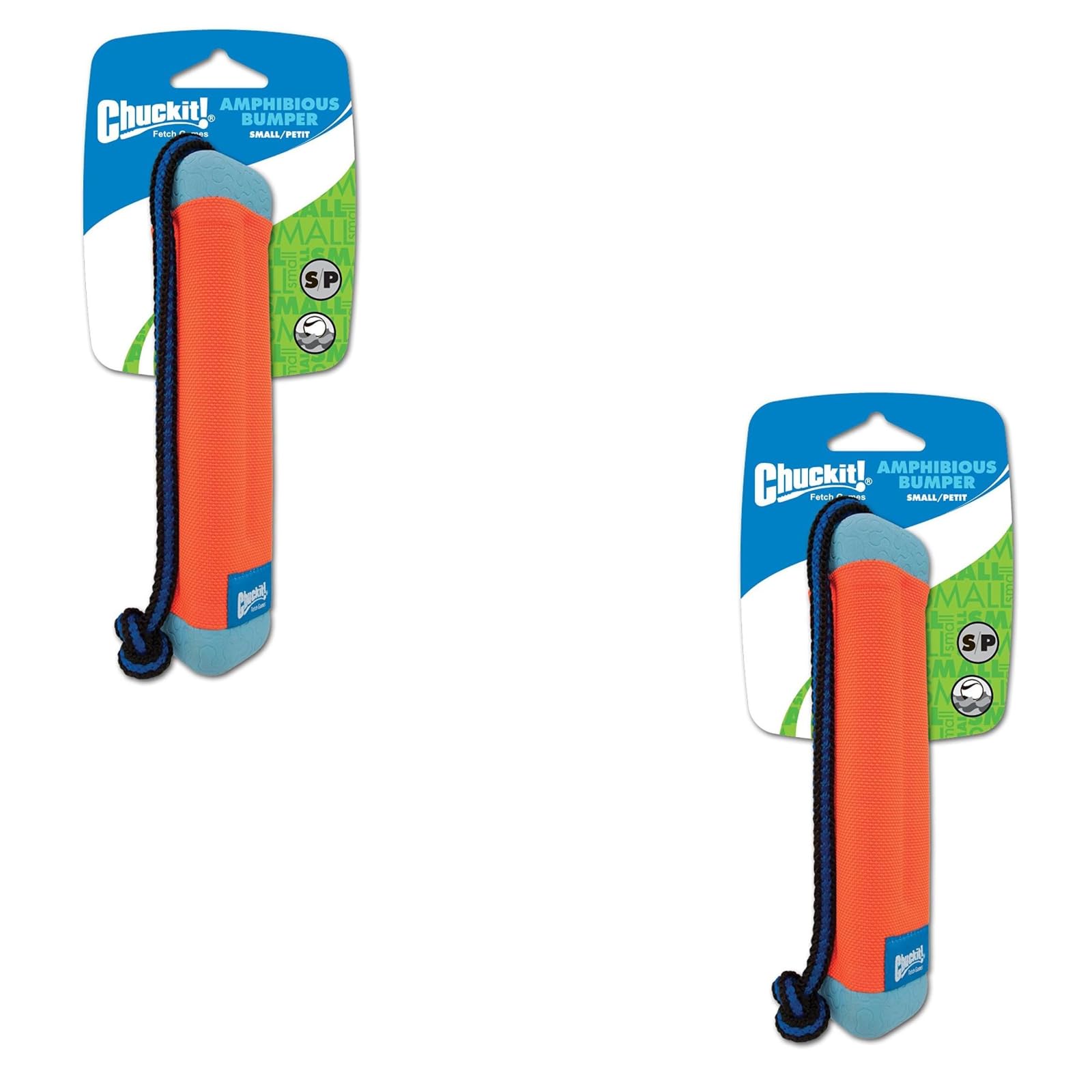 Chuckit! Amphibious Bumper Toy Small - 6.75'' Long X 2.5'' Wide (1 Pack) - Pack Of 2