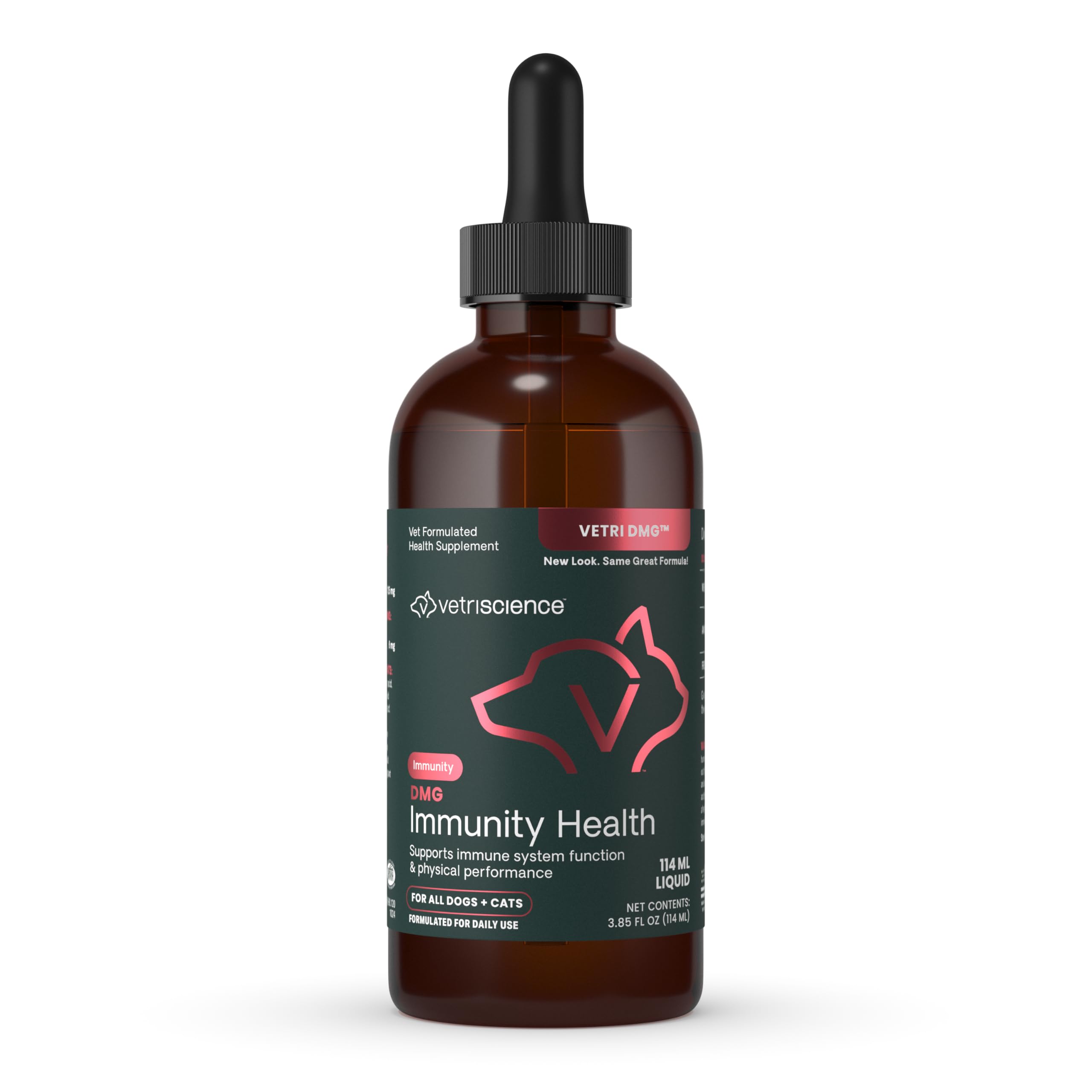 VETRISCIENCE DMG Immunity Health Easy-Dose Liquid, Vetri DMG Immune Support Supplement for Dogs and Cats, Hypoallergenic, Suppor