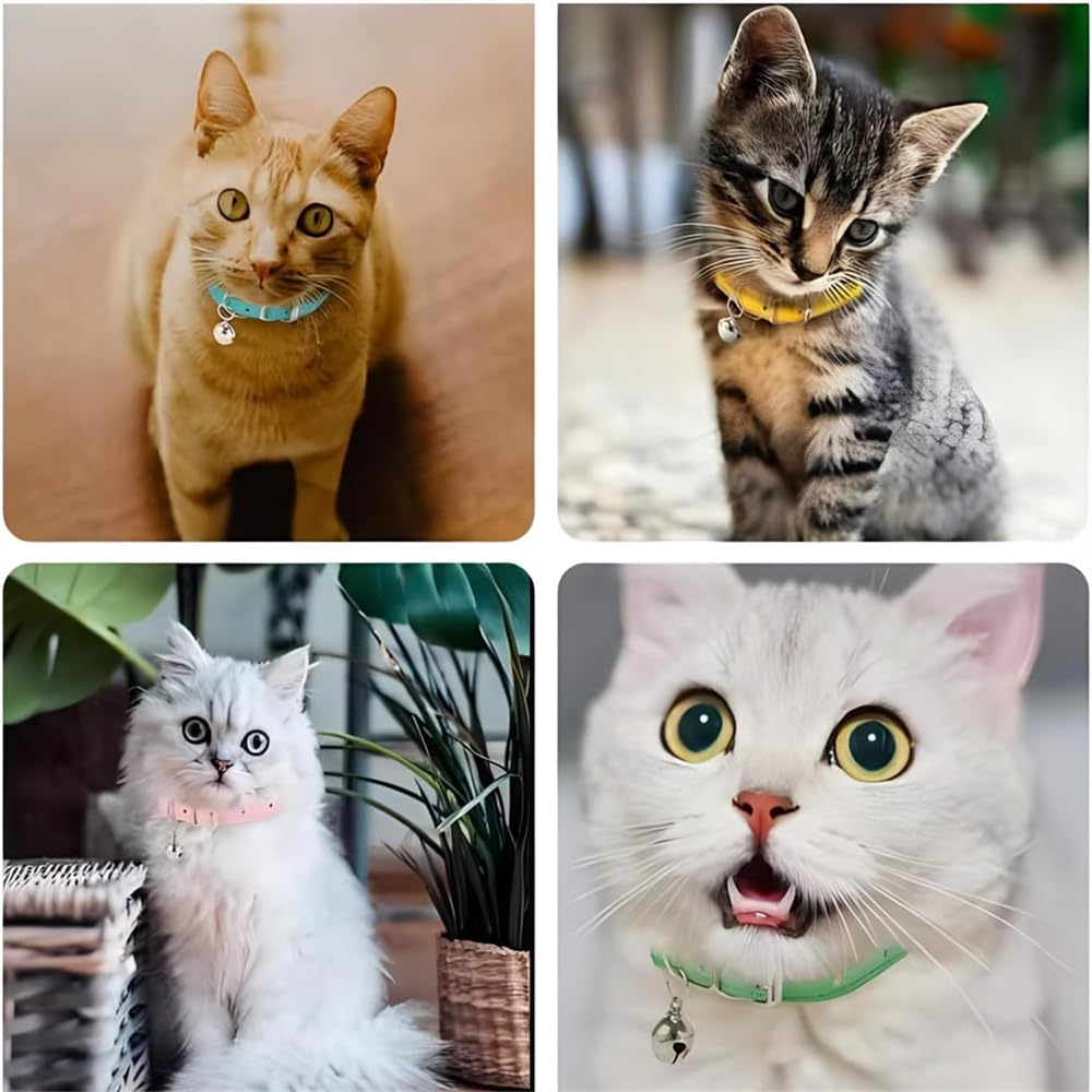 Red Xxs Dog Collar With Bell,Soft Pu Leather Female Puppy Collar With Bells Basic Girls Cat Collar With Bells For Xxs Xsmall Sma