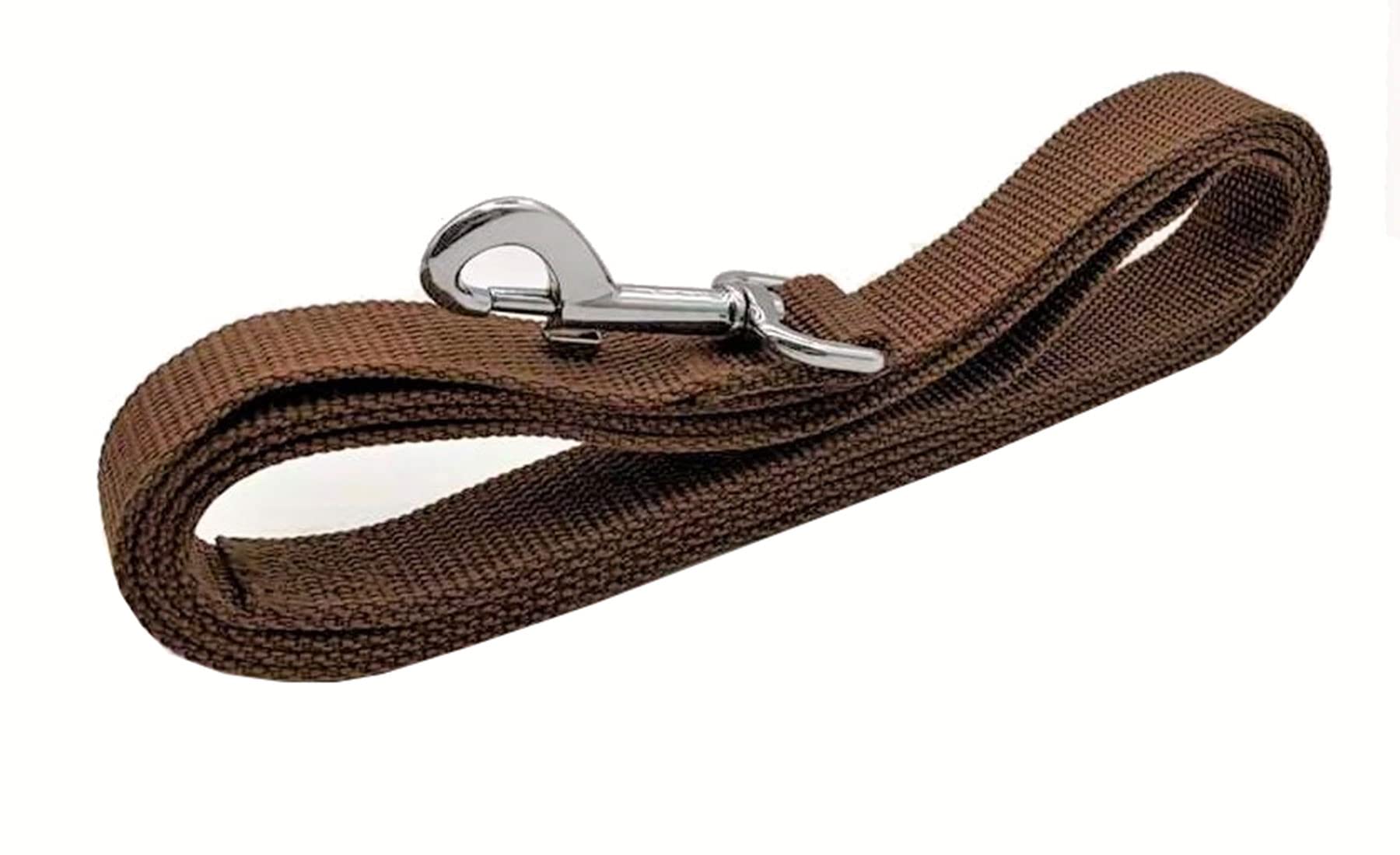 Taian 4Ft/5Ft/6Ft Strong Dog Leash, Nylon Dog Leashes For Small Medium Large Dogs (Brown, 1 In X 15 Ft)