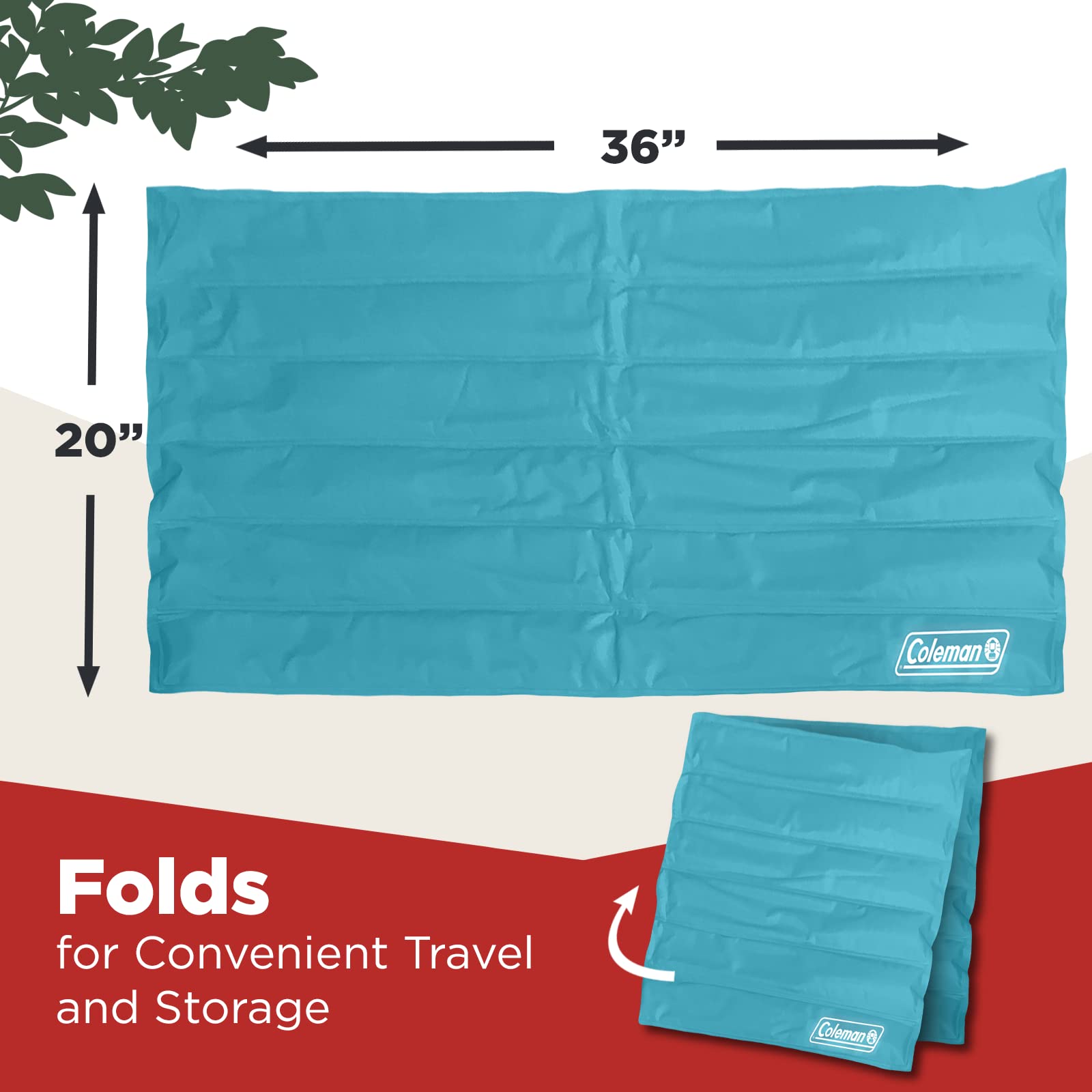 Coleman Comfort Cooling Gel Pet Pad Mat In Large 20'X36', For Large Pets