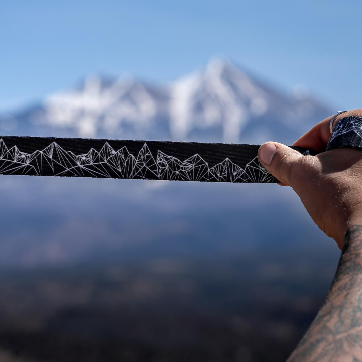 Wolfgang Heavy Duty, Adjustable Dog Collar With Quick Release Nylon Buckle For Walking & Training, Wolfmtn Print, Large