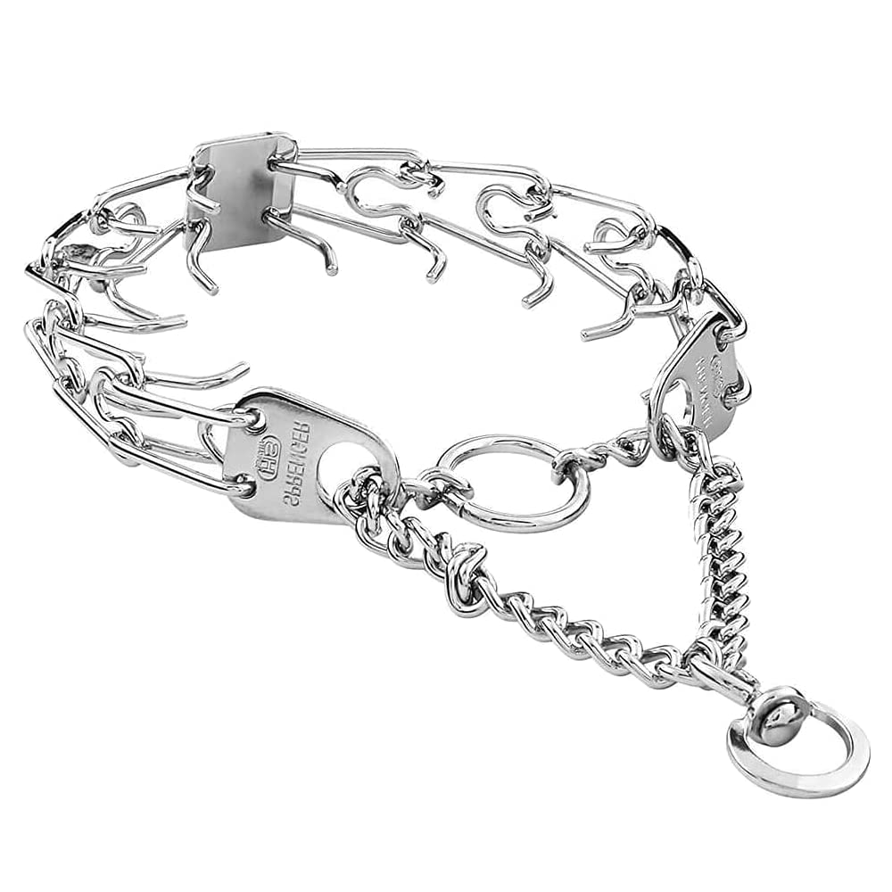 Herm Sprenger Heavyweight Prong Collar 25' Long For Necks Of Up To 22', Chrome Plated Steel