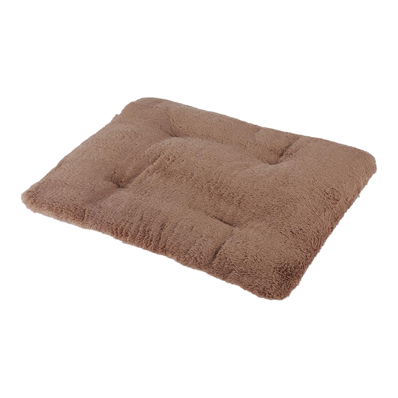 SAZDEKOR Self Warming Cat Bed Blanket Cushion Dog Crate Bed for Chairs Winter Outdoor Khaki s