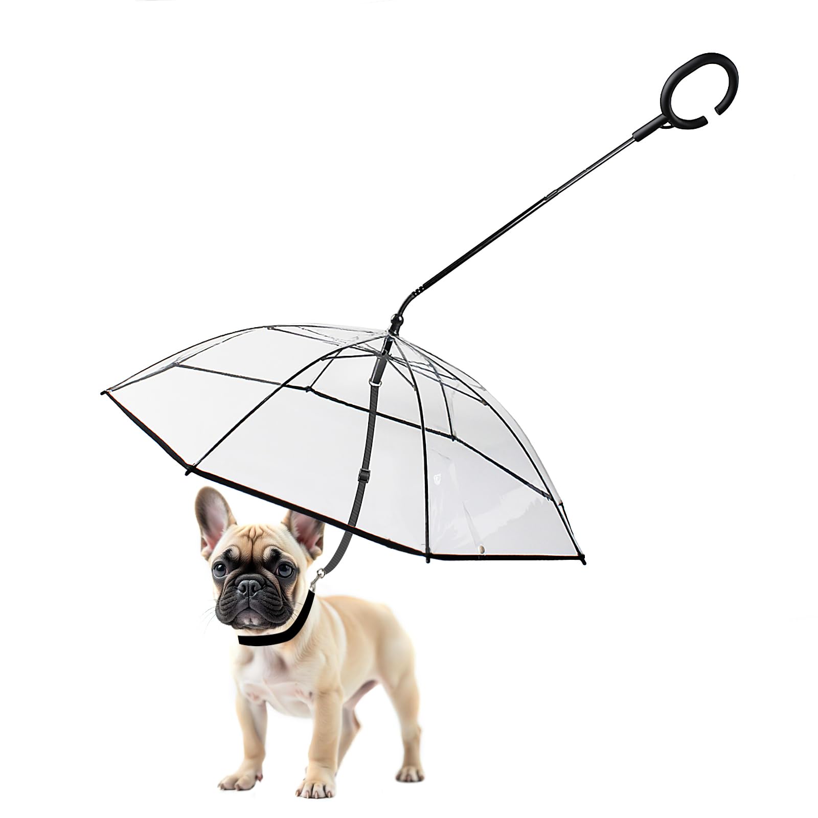 Namsan Clear Dog Umbrella For Small Dogs, Dog Umbrella Leash Keeps Dogs Dry In Rain Walking, Small Dog Rain Umbrella With Adjust