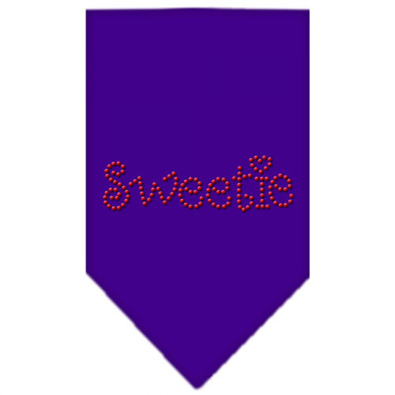Mirage Pet Products Sweetie Rhinestone Bandana, Large, Purple