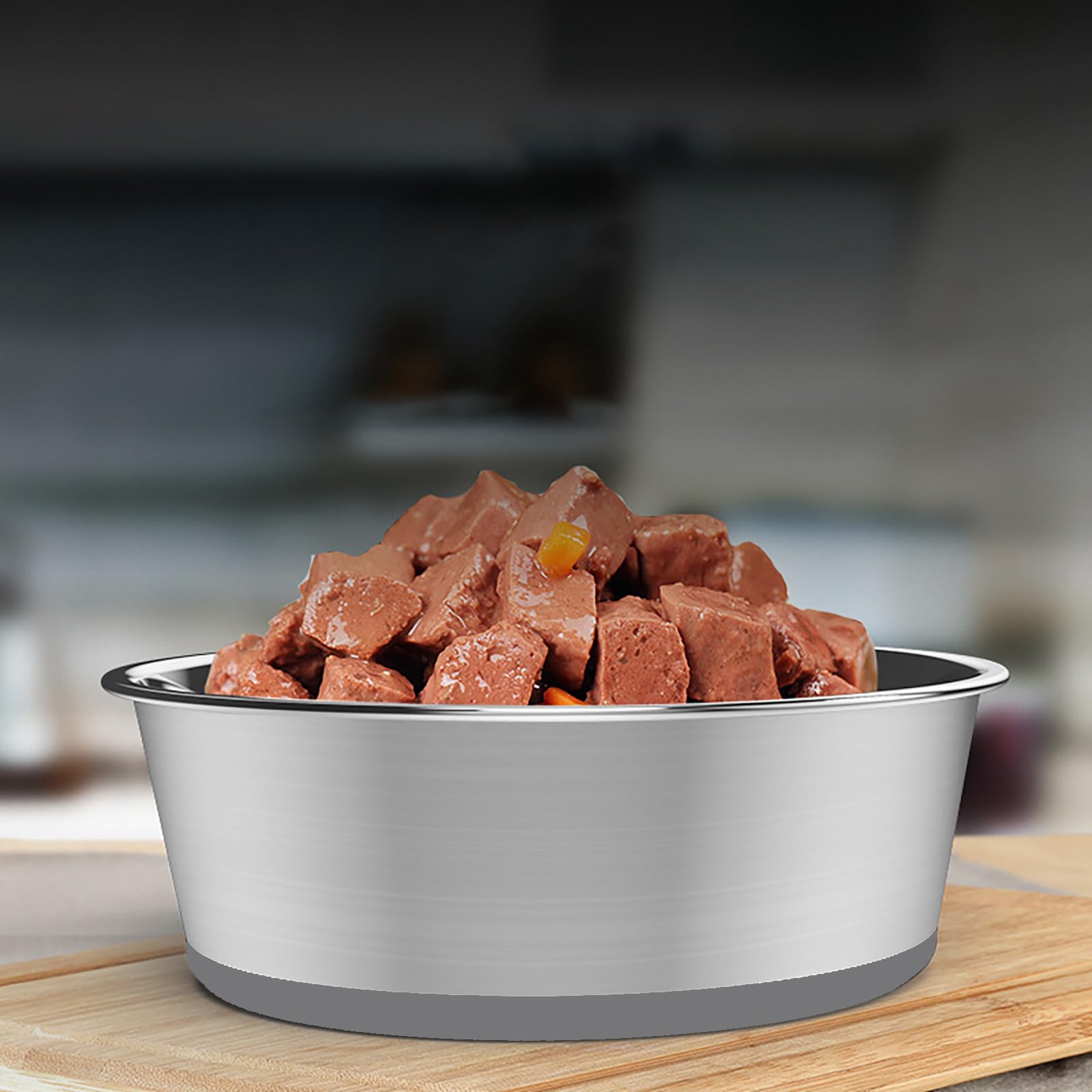 YINGFAN Stainless Steel Dog Bowls, 2 Pack Metal Dog Bowls with Non-Slip Rubber Base, Durable Food and Water Bowl for Small, Pupp
