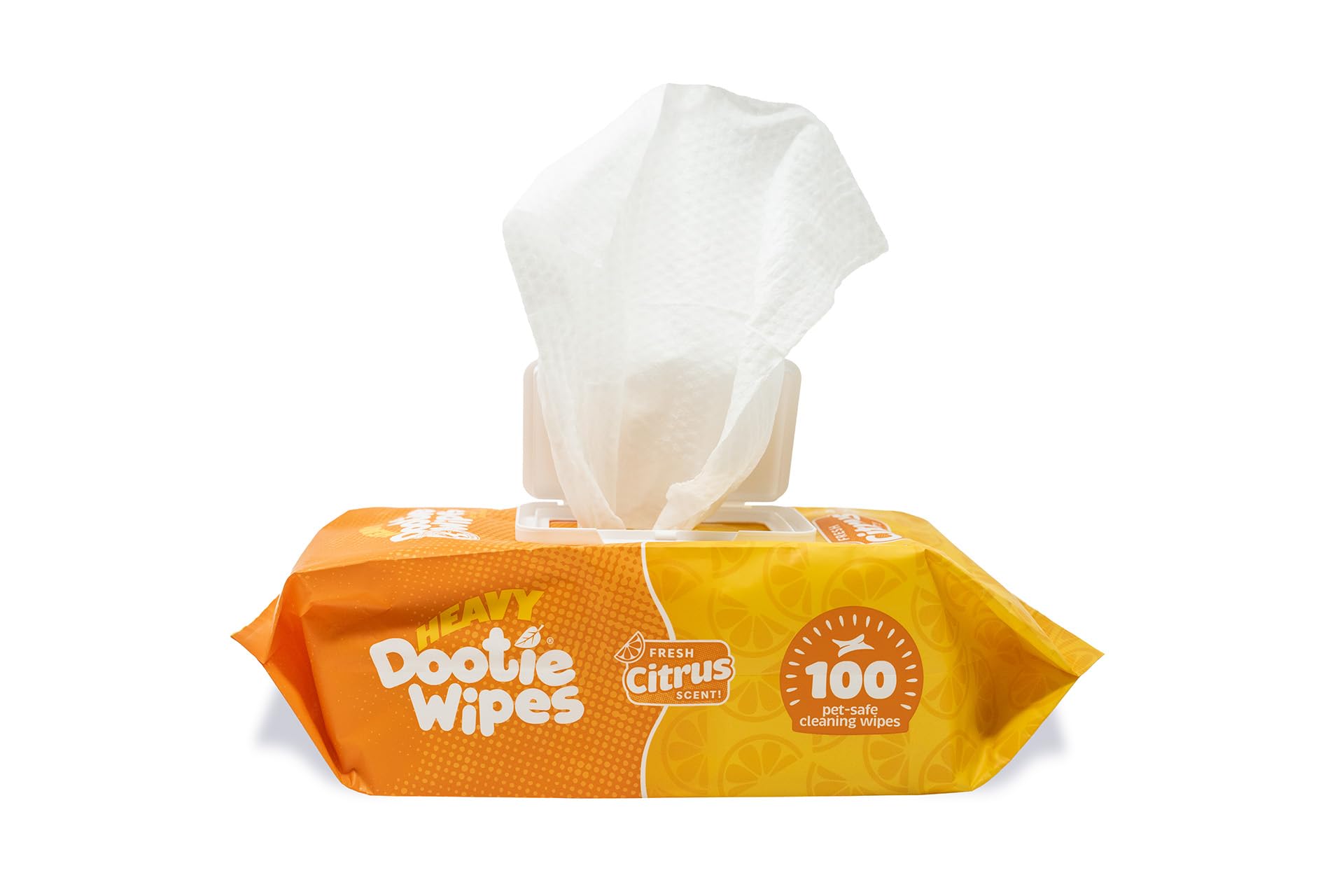 HEAVY Dootie Wipes - Convenient Durable Dog Wipes for Paws, Butt with Very Mild Pleasant Citrus Scent, 100 Count - Puppy Essenti