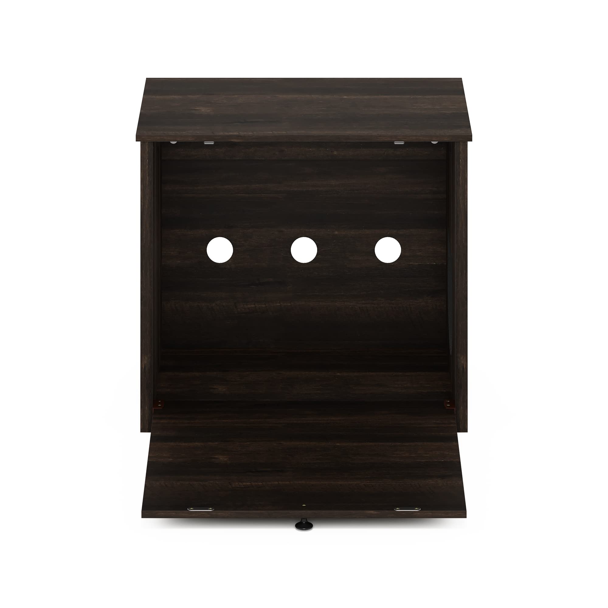 Furinno Peli Small Cat Litter Box Enclosure With Single Door, Ebony