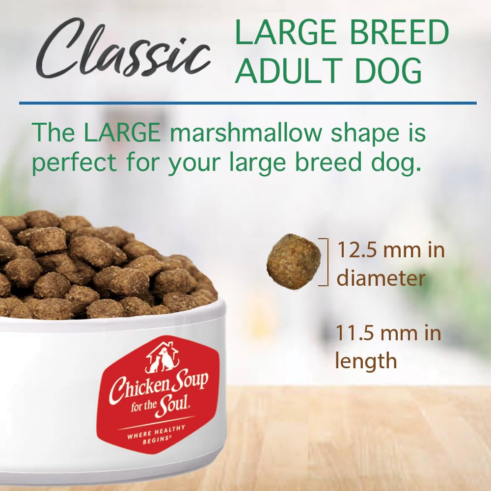Chicken Soup For The Soul Classic Dry Large Breed Adult Dog Food, Chicken, Turkey & Brown Rice Recipe, 13.5 Pound Bag | Soy Free