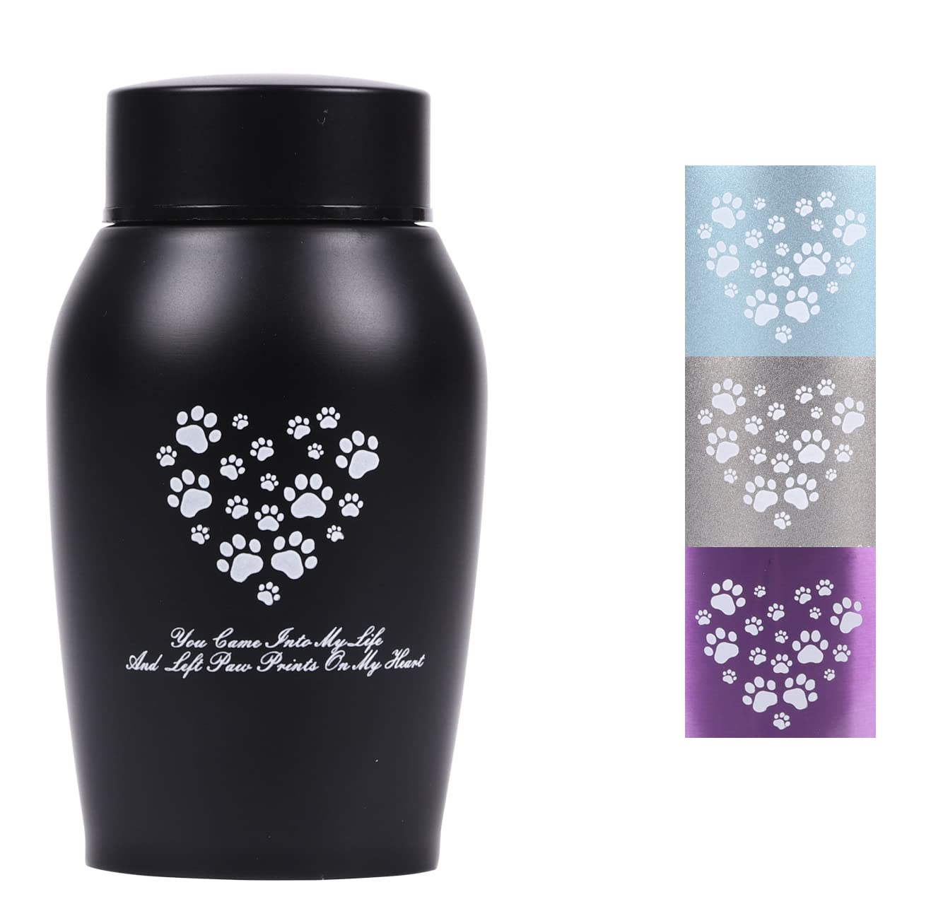 Youdear Memorials Stainless Steel Pet Urns,Premium Urns for Dog and Cat Ashes,Suitable Size Urns for Pet Ashes (Small, Purple)