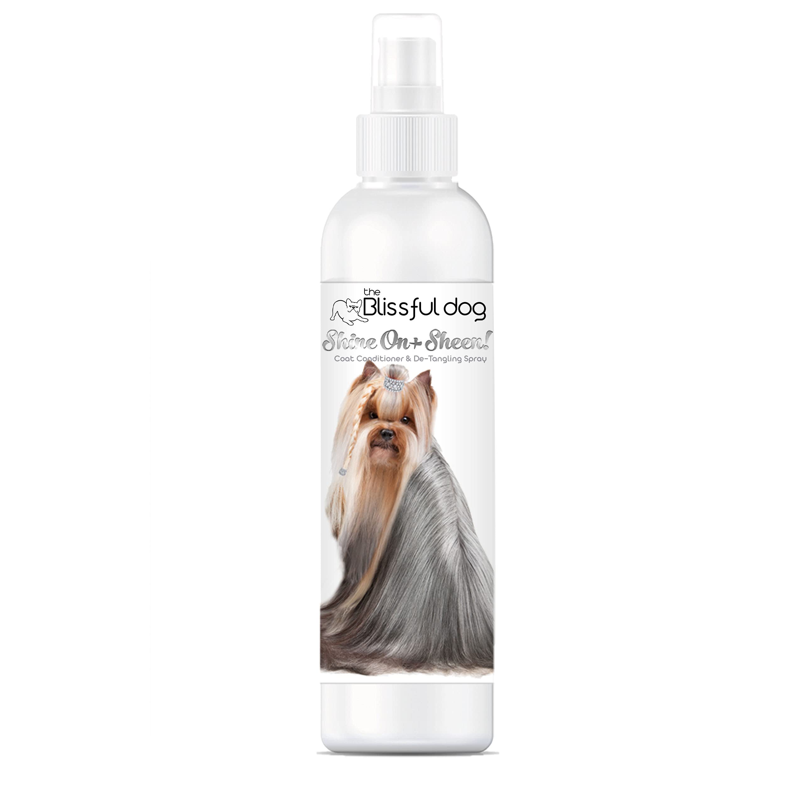 The Blissful Dog Shine-On + Sheen Coat Spray, All Natural, Leave-In Conditioner And Coat Detangler For Your Dog, 4 Oz