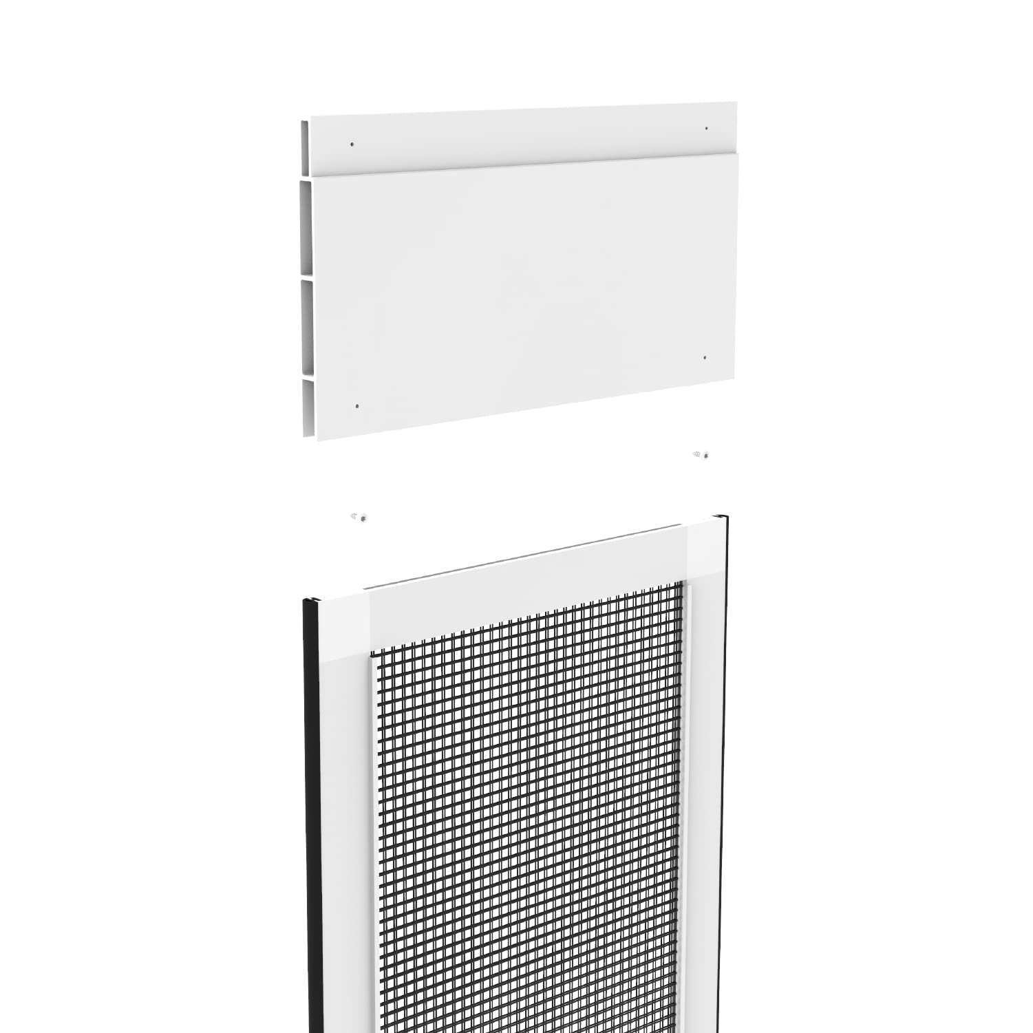 Hakuna Pets Patio Pet Door 3.9?Height Extension, Fits Screen Insert Panel For Small Doors, White