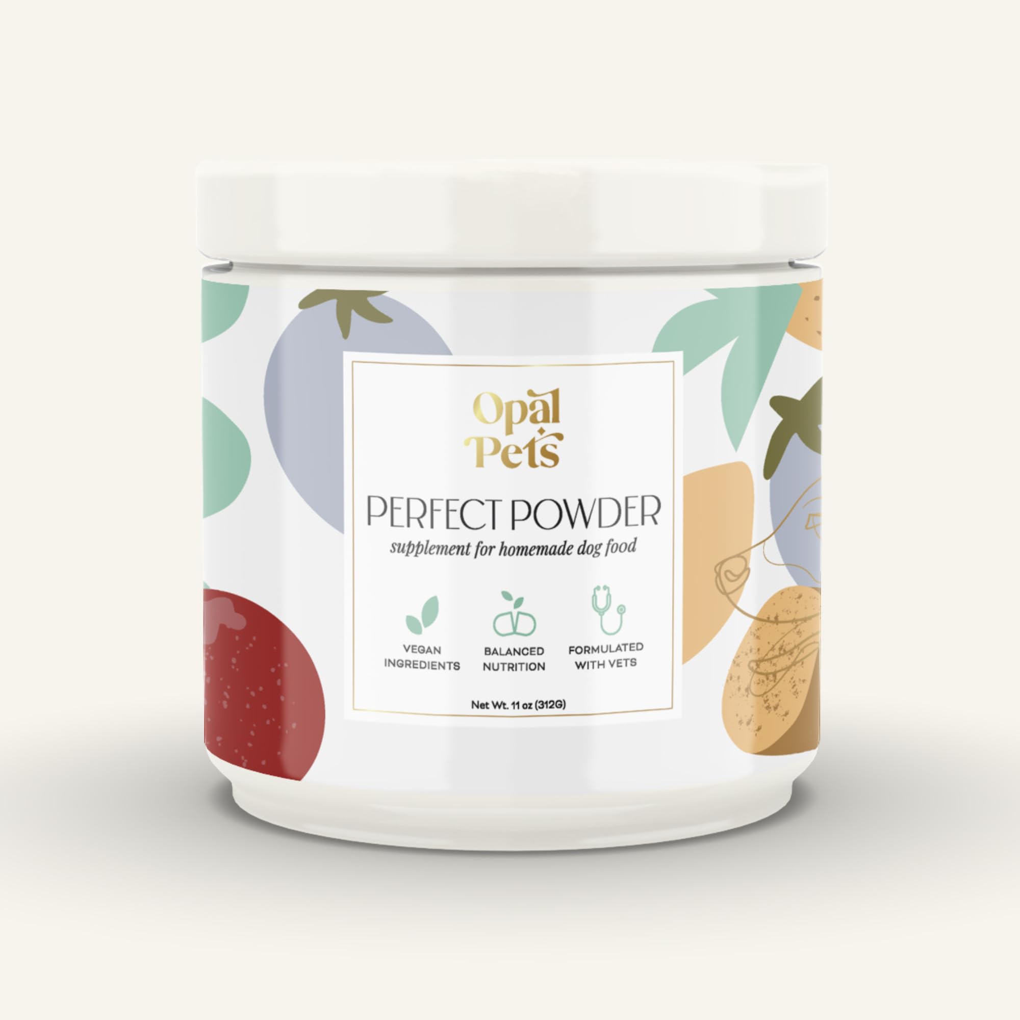 Opal Pets Perfect Powder - Multivitamin for Homemade Dog Food - Vet-Formulated, Whole Food Ingredients - Vegan, Non-GMO - Vitami