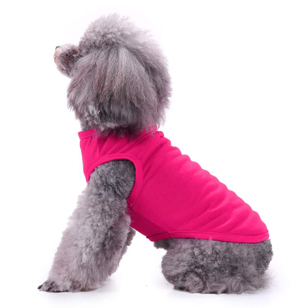 Chol&Vivi Dog Clothes, 2Pcs Soft Cotton T-Shirts, Xxl Size, Pink And Rose Red