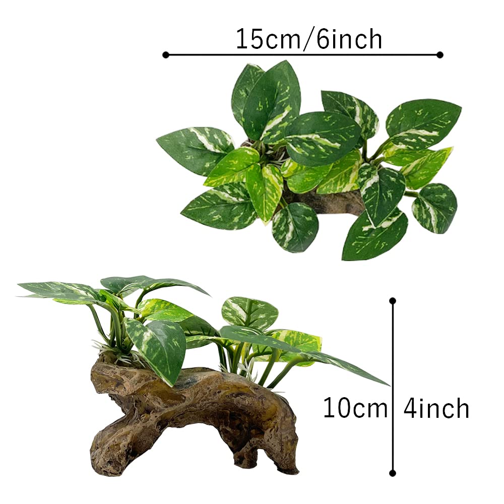 Smoothedo-Pets Fish Tank Decoration Aquarium Decoration 3 Pieces Ornament Betta Silk Leaf Cushion Hammock Artificial Driftwood C