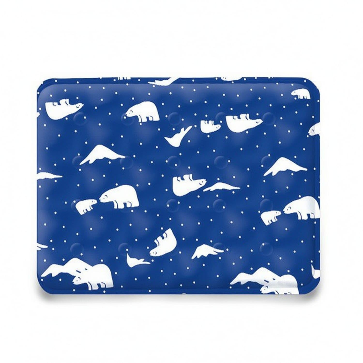 Ojiva EasyUse Pet Cooling Mat Cushioned Cooling Mat with Gel PressureActivated for Pets, Dogs, Cats, Floor, XL, Dark Blue Pola