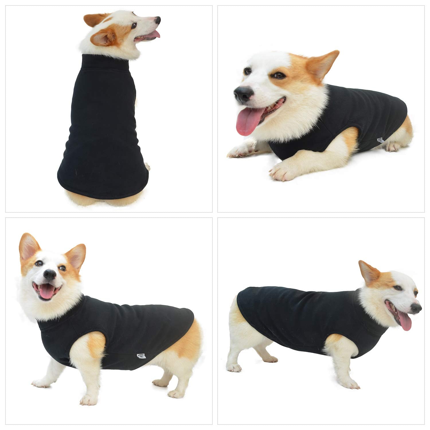 Dog Winter Vest Warm Breathable Dog Polar Fleece Vest Jacket, Lightweight Winter Coat With Leash Neck Hole For Small Medium Large Dogs Black Xl