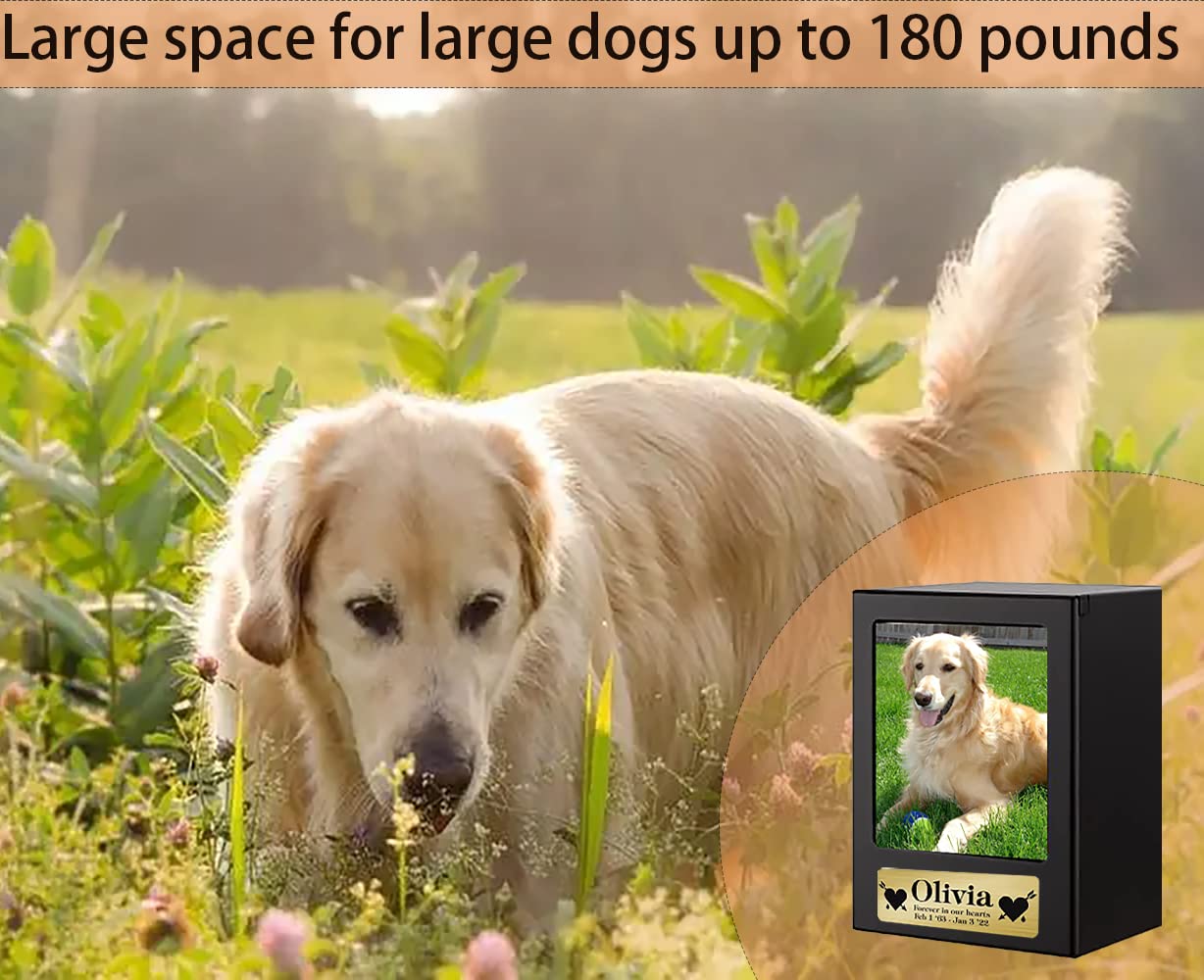 Newdream: Dog Urns For Ashes, Pet Urns, Box For Dog Ashes, Pet Ashes Photo Box,Ash Box For Dogs, Wood Keepsake Memorial Urns (Xl