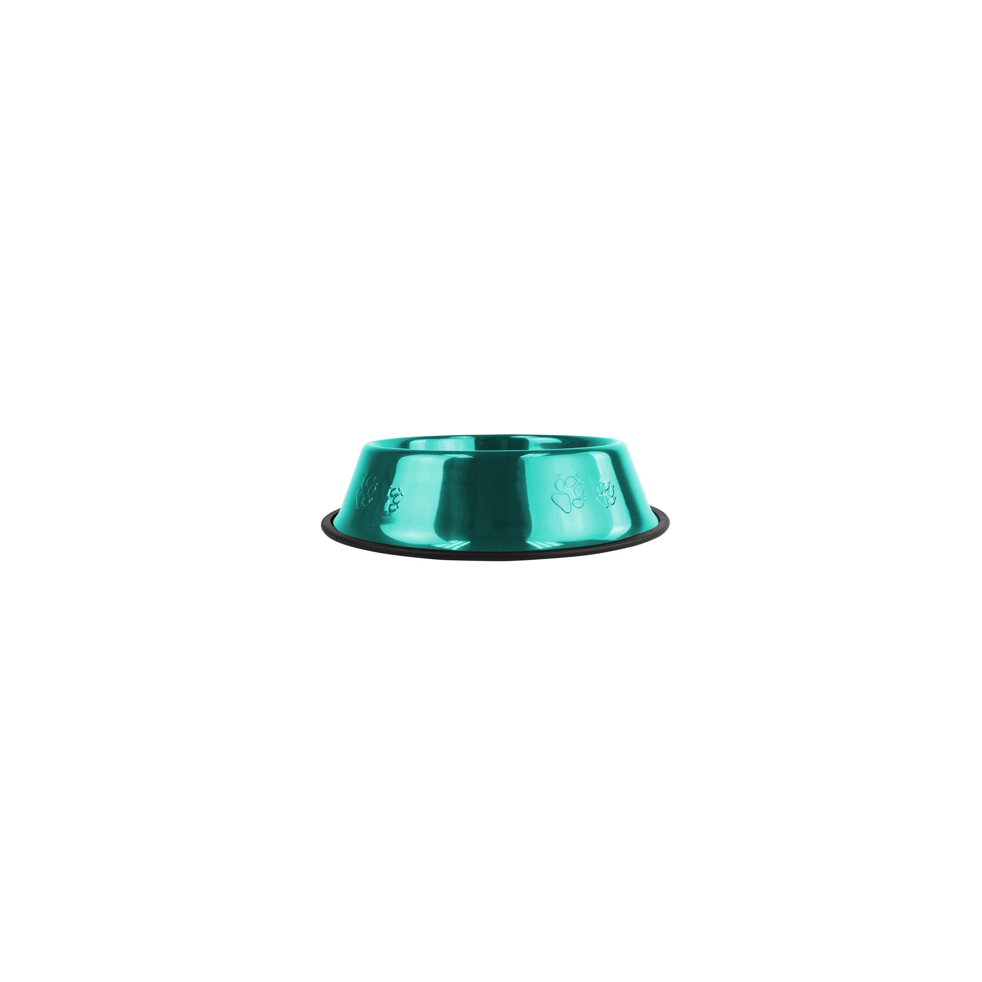 Platinum Pets Non-Tip Stainless Steel Dog Bowl, 6 Oz, Caribbean Teal
