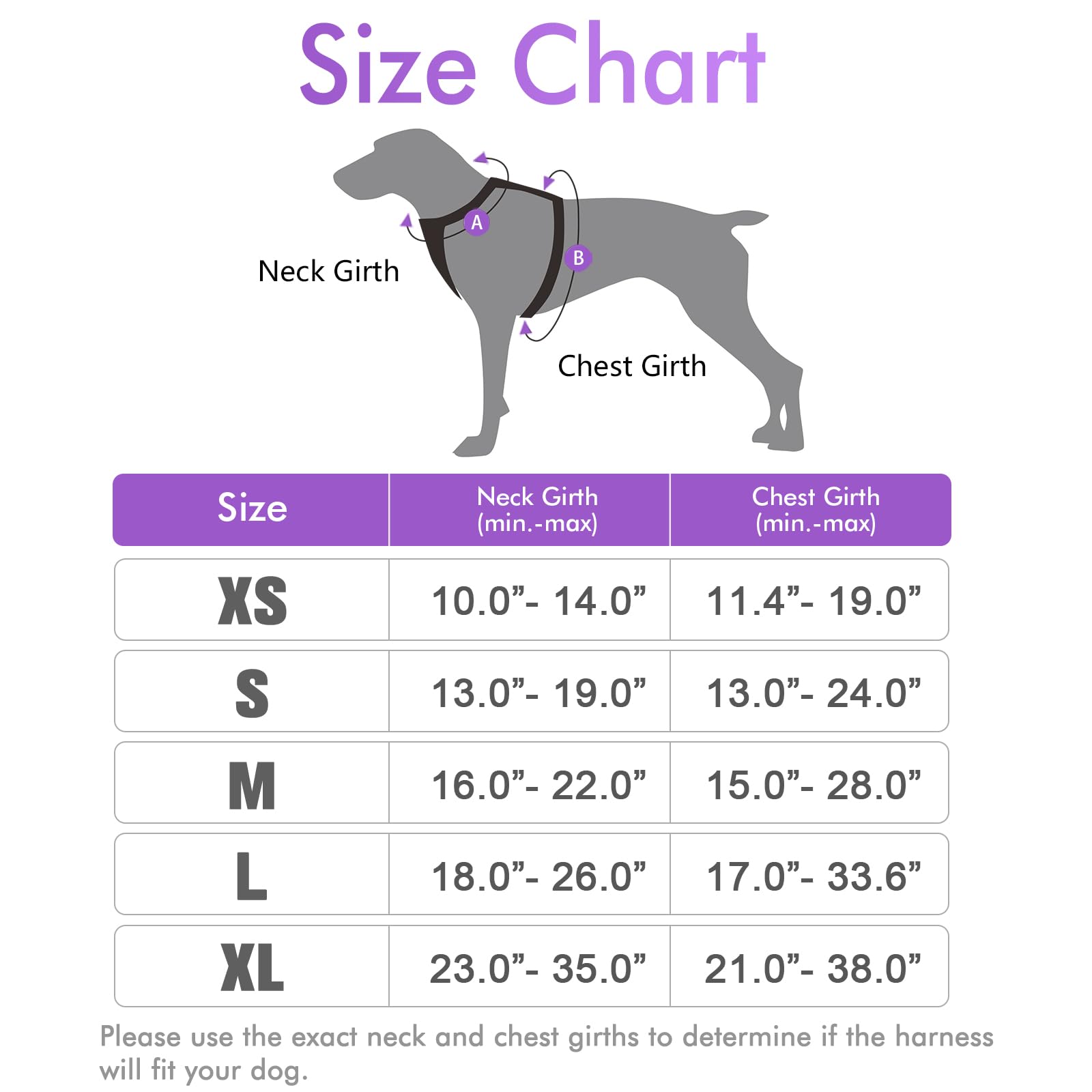 Rabbitgoo Dog Harness, No-Pull Pet Harness With 2 Leash Clips, Adjustable Soft Padded Dog Vest, Reflective No-Choke Pet Oxford Vest With Easy Control Handle For Small Dogs, Purple,Xs