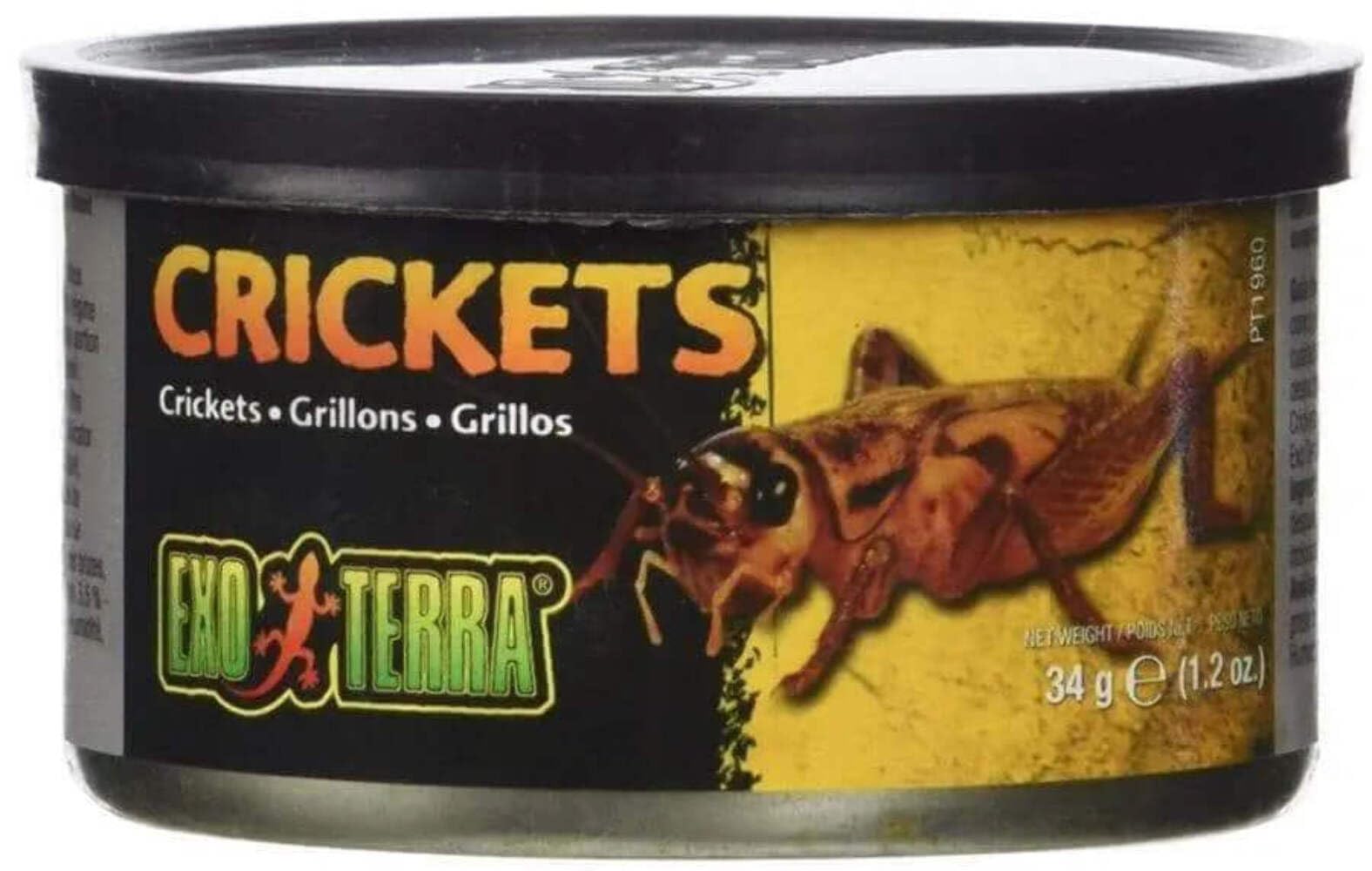Exo Terra Specialty Reptile Food, Canned Crickets for Reptiles, PT1960
