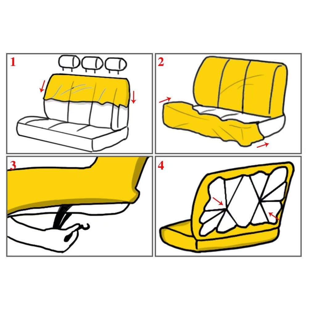 Afpanqz Cute Dog Paws Prints Car Back Seat Covers Protector Rear Car Seat Cushion Dust And Scratch Proof Universal Fits Car, Tru