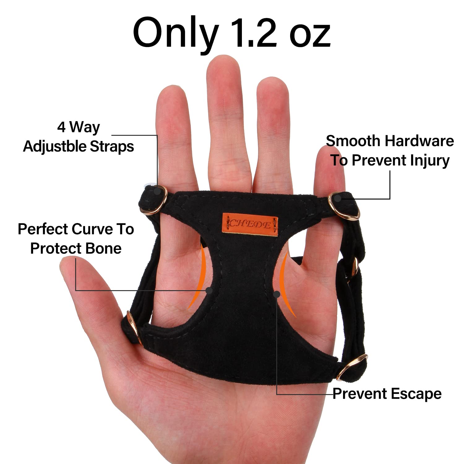 Chede No Pull Puppy Harness And Multifunction Dog Leash Set- 8 Colors Soft Adjustable No Choke Escape Proof Cute,Lightweight Pet Vest Harness For Small And Medium Dog (Xs, Black)