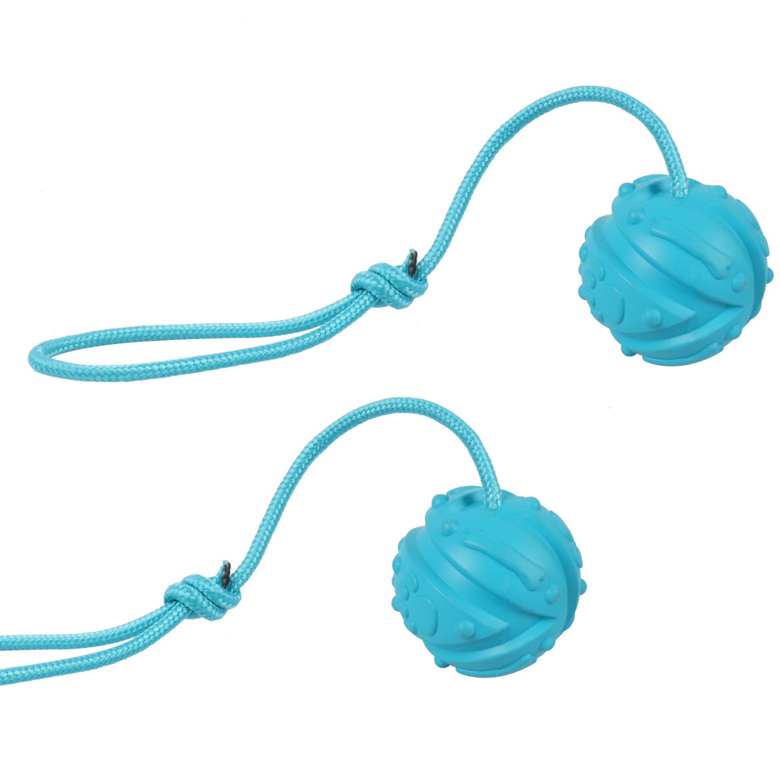 Vitalili Dog Training Ball On Rope, 2Pcs Dog Rope Toys For Chew Training, Pull Throw And Fetch
