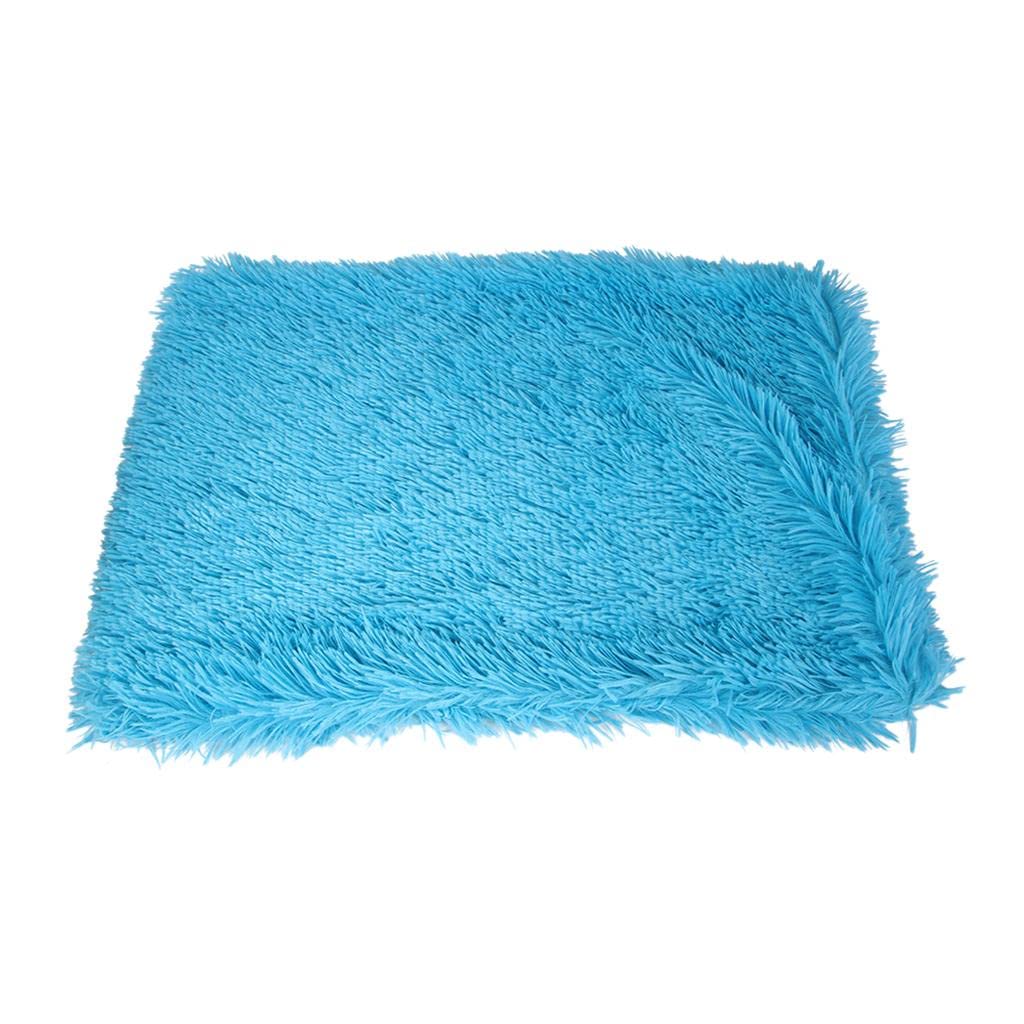UJEAVETTE Dogs Blanket Nest Cage Plush Cushion Soft Kennel Mat Winter Warm Sky Blue