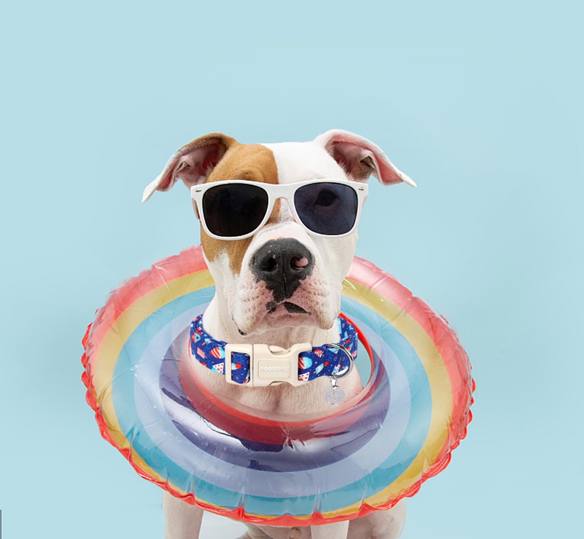 Dogwong Cotton Dog Collar - Summer Popcile Soft Natural Fabric Puppy Necklace For Small, Medium, Large Dogs