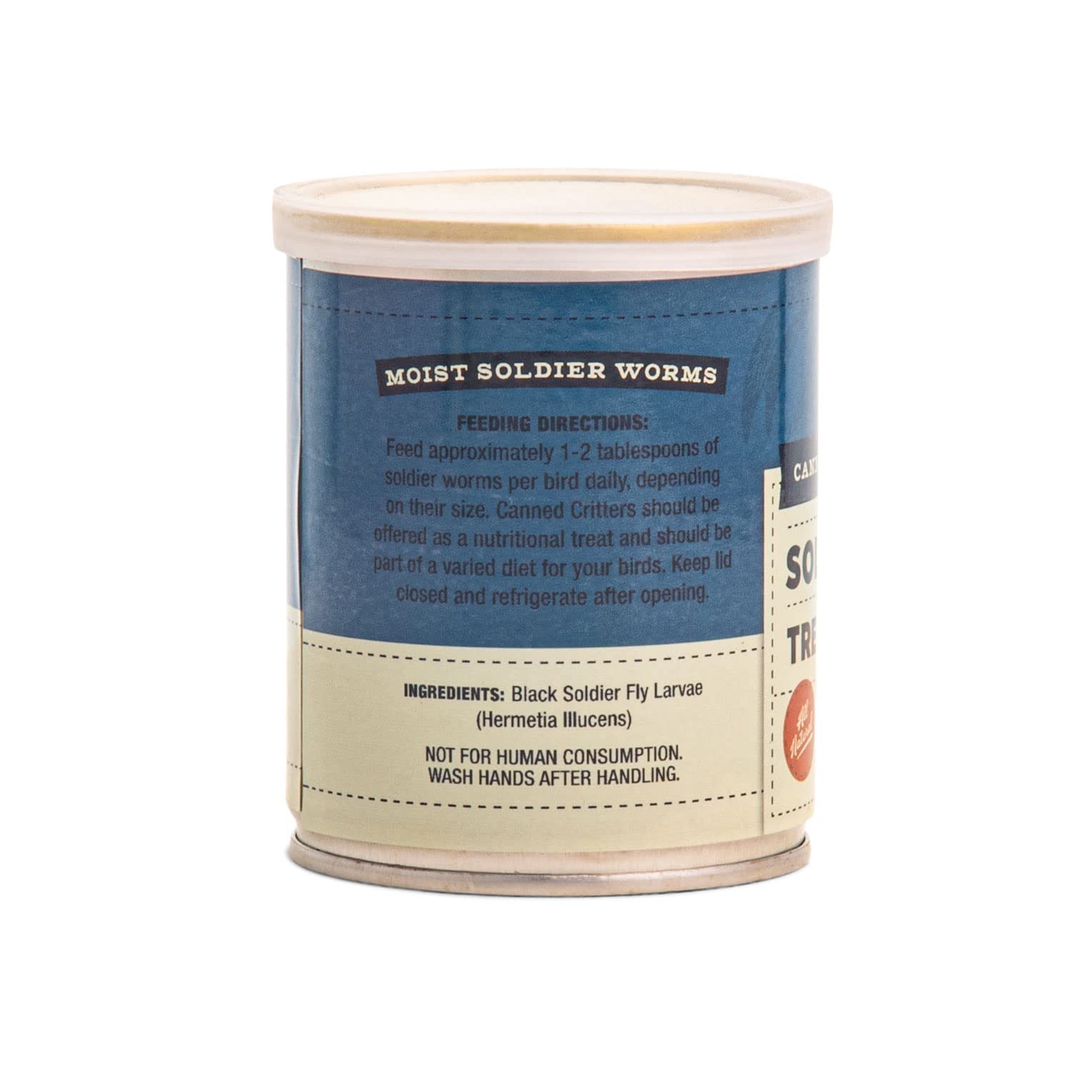 Flukers Culinary Coop Canned Soldier Worms Chicken Treat, All Natural and Packed with Protein, 2.75 oz