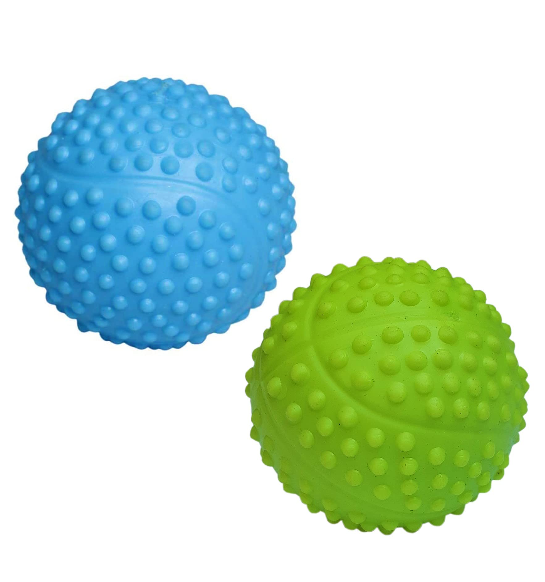 W9 Pet Products Pack of 2 Colorful Squeaky Pimple Ball Toy,Puppy Boredom Dog Ball Squeaky for Pets Training Swimming Playing Run
