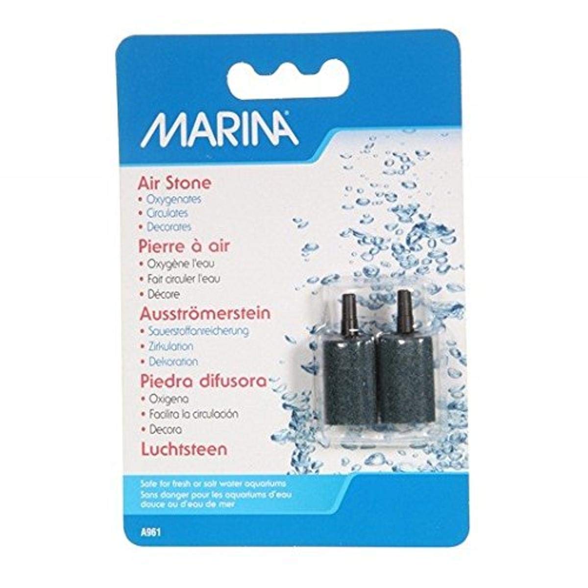 Elite 1-Inch Cylinder Air Stone, 2-Pack,Black