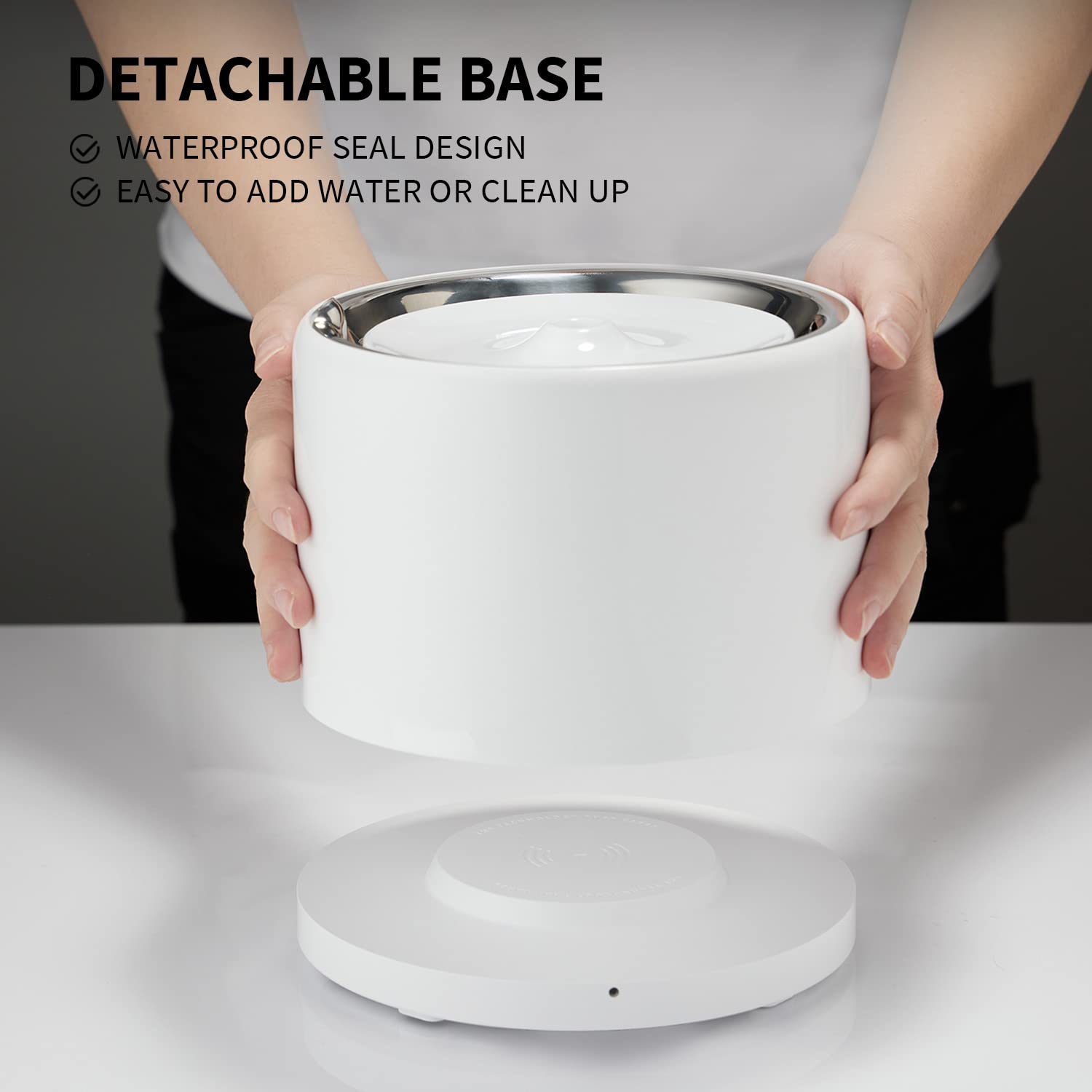 Petkit Eversweet 3 Pro Cat Water Fountain With Wireless Pump, 1.35L/46Oz Stainless Steel Pet Fountains For Cats Indoor, Automati