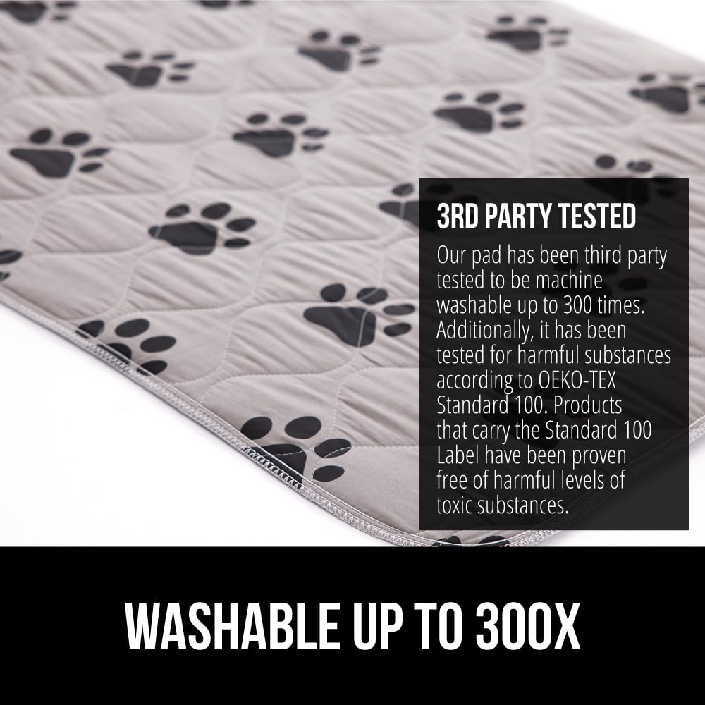 Gorilla Grip Washable Puppy Pads, 46X28 Pack Of 2, Slip Resistant Dog Crate Mat, Waterproof Cloth Pee Pad For Training Puppies I