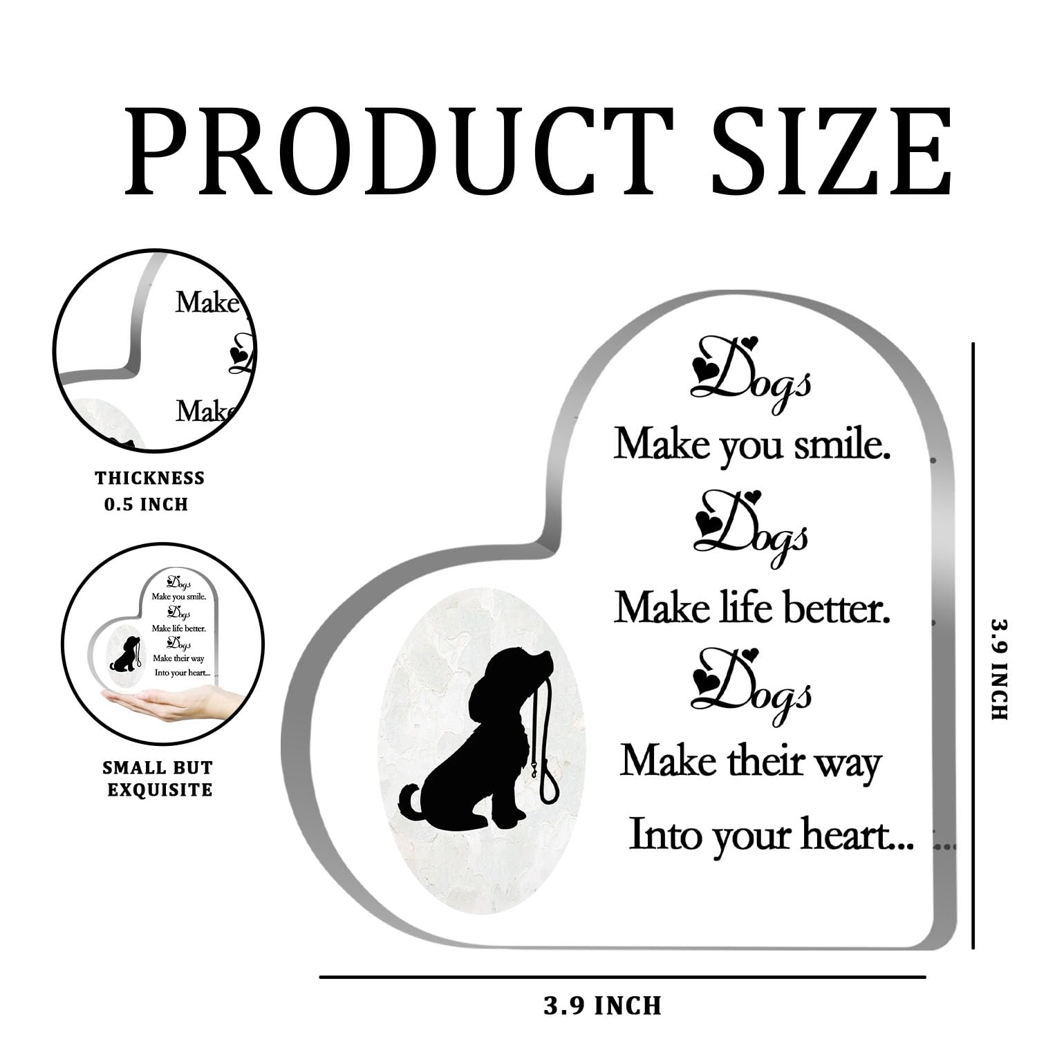 Dog Memorial Gifts for Loss of Dog, Pet Memorial Acrylic Rainbow Bridge Decorations Condolences Gifts for Pet Loss Remembrance K