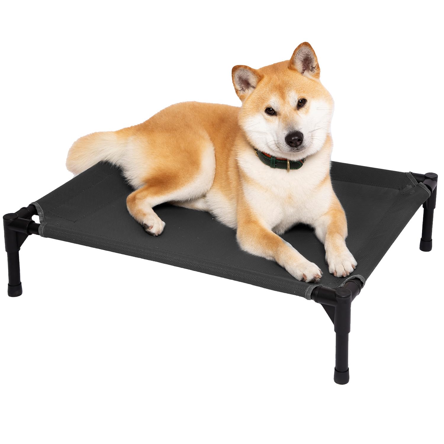 pettycare Elevated Outdoor Dog Bed - Dog Cots for Small Pet, Heavy Duty Raised Cot Waterproof, Cooling Pets Bed with Washable Du