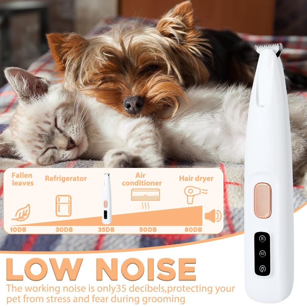 warmow Dog Trimmer, Saffory Paw Trimmer, Saffory Electric Dog Trimmer for Paws, Pet Paws Trimmer with Led Light, Rechargeable Lo
