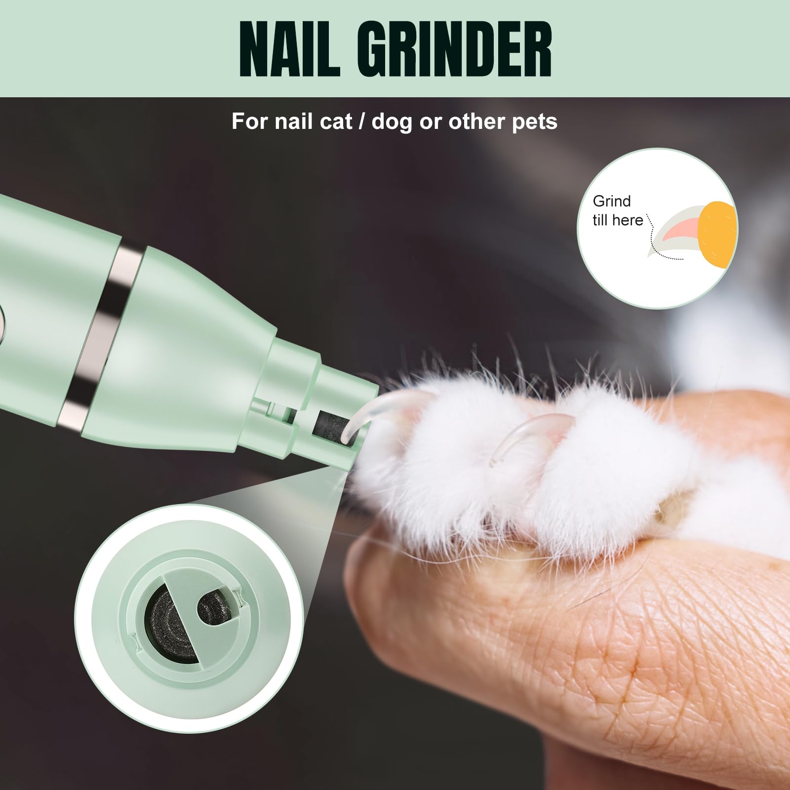 Lanumi 4 In 1 Dog Pet Clipper Trimmer Set Rechargeable Paw Trimmer Low Noise Nail Grinder Dog Cat Shaver For Grooming Paws, Face
