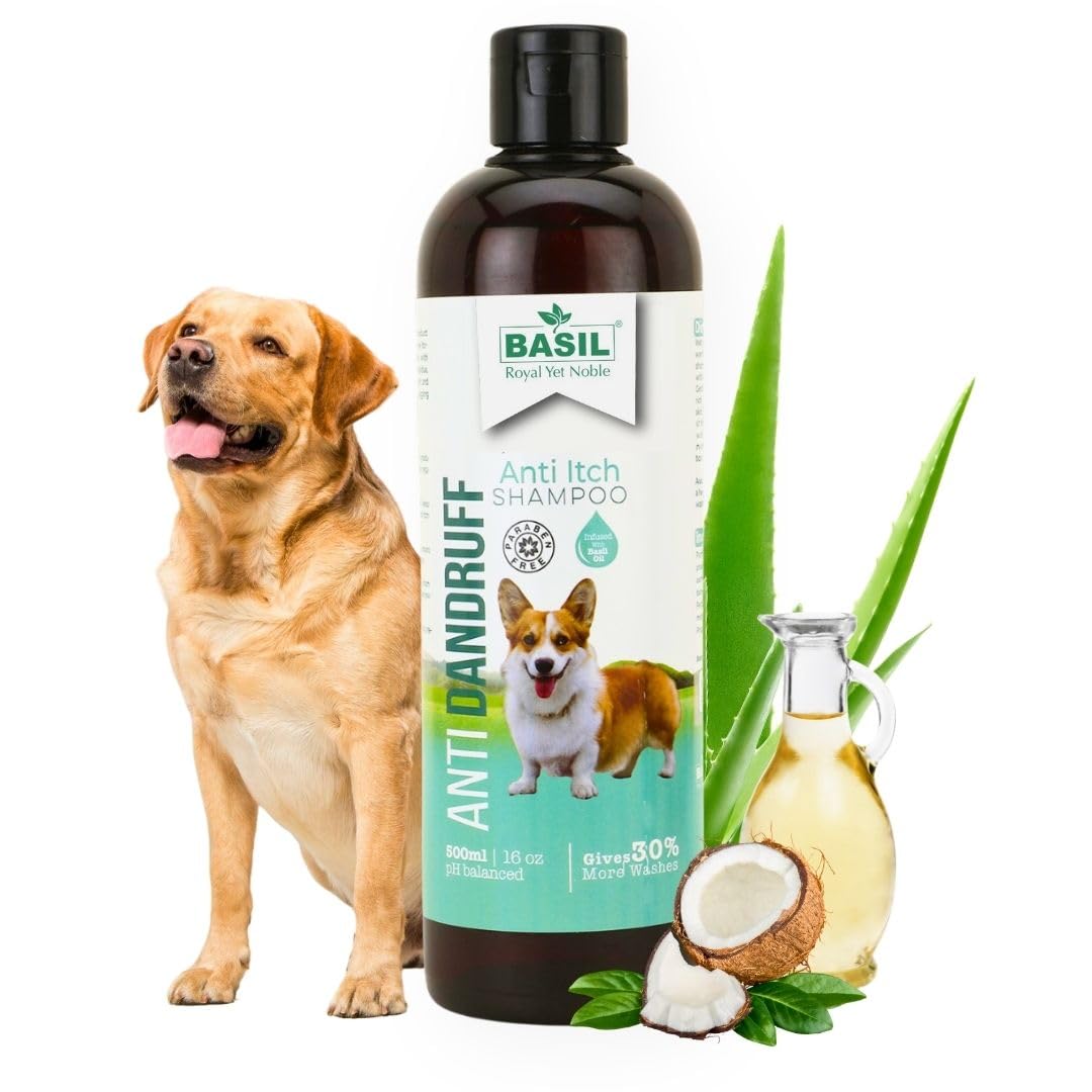 Basil Royal Yet Noble Dog Pet Shampoo (250 Milliliter, Anti Dandruff Anti Itch Shampoo)